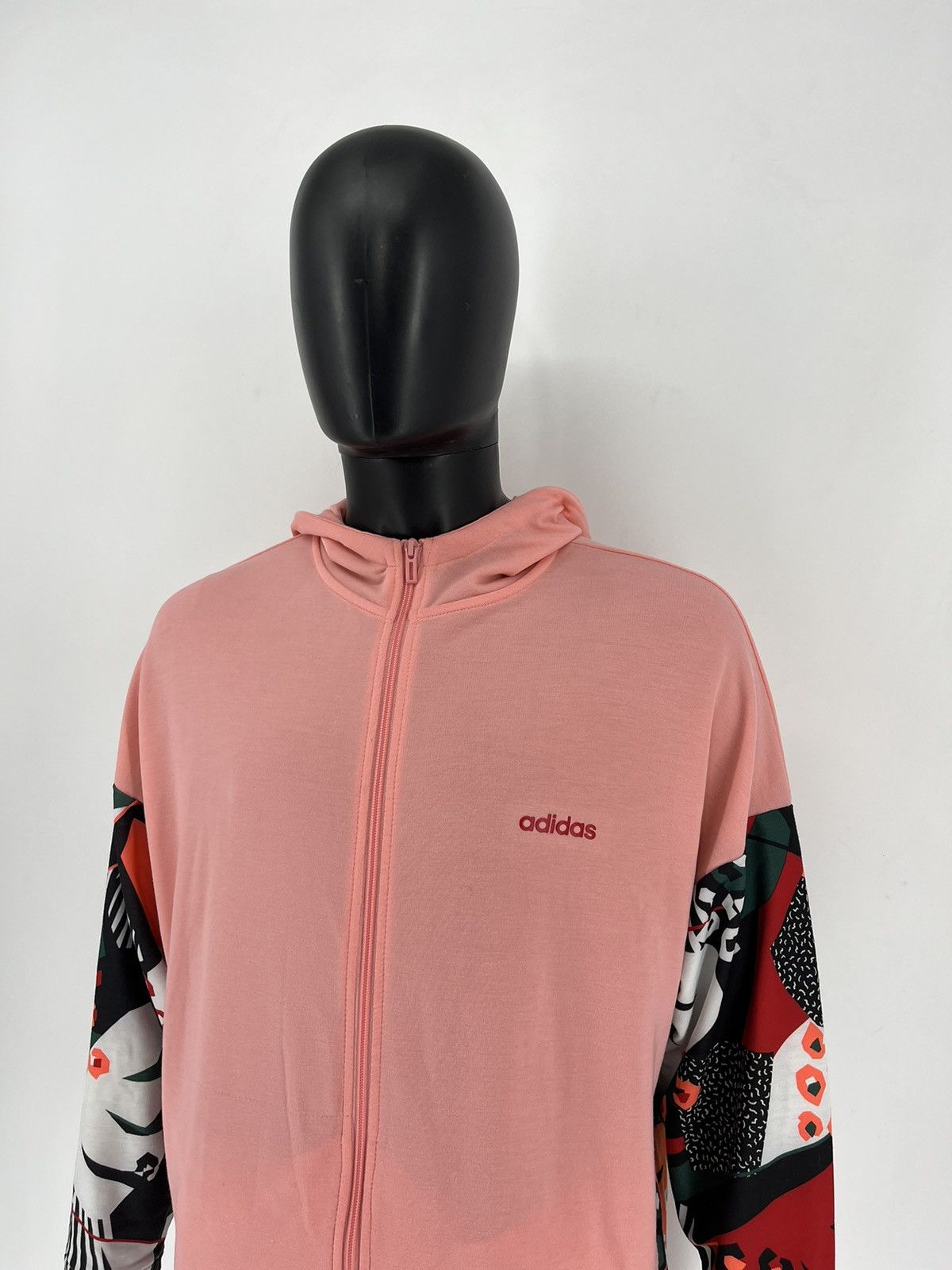 Adidas × Vintage Adidas Vintage Casual Flower Pattern Zip Sweatshirt 90's Size US M / EU 48-50 / 2 - 4 Thumbnail