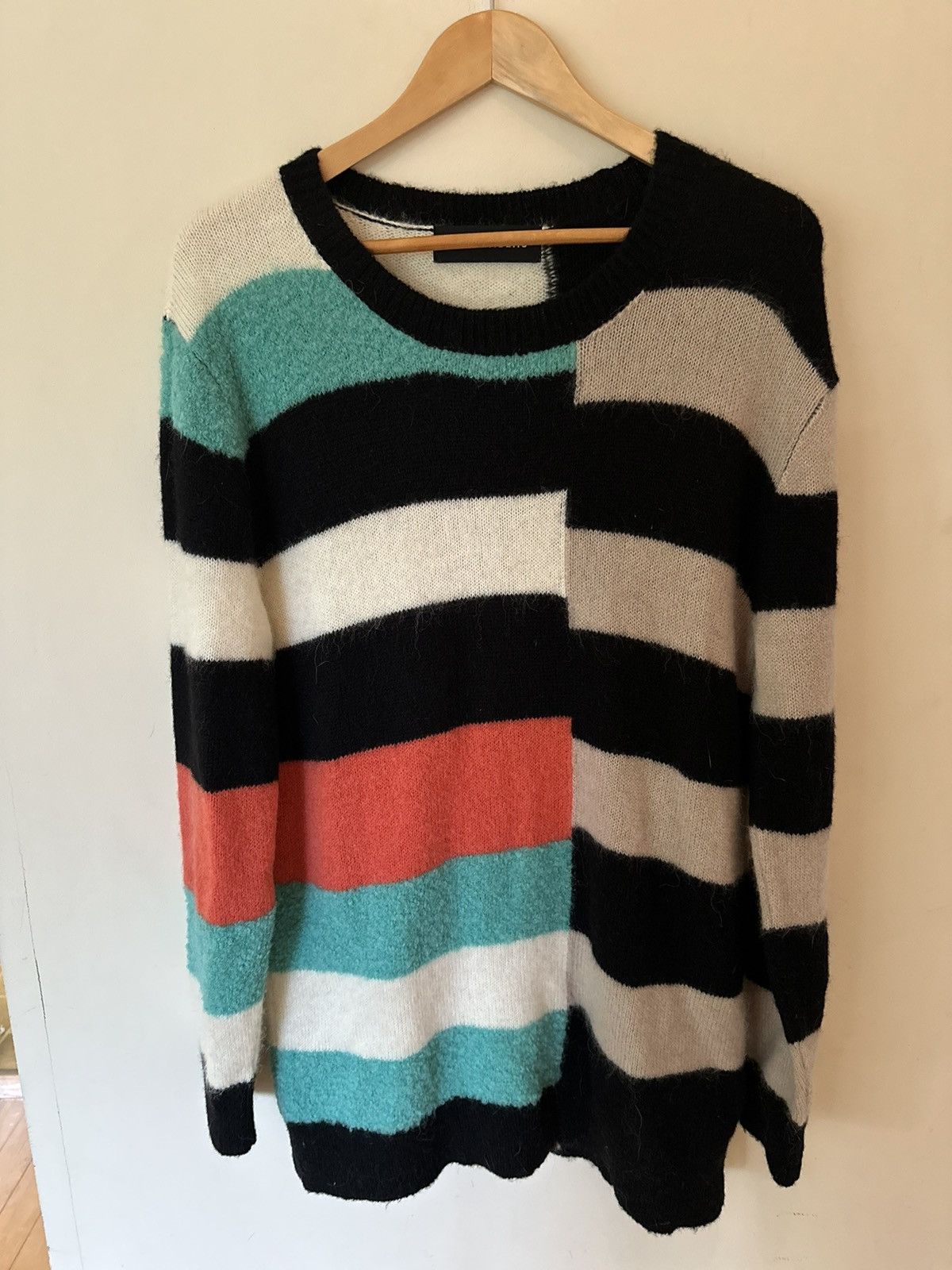 Rochambeau Rochambeau Multi Color Striped Assymetric Sweater Size US L / EU 52-54 / 3 - 1 Thumbnail