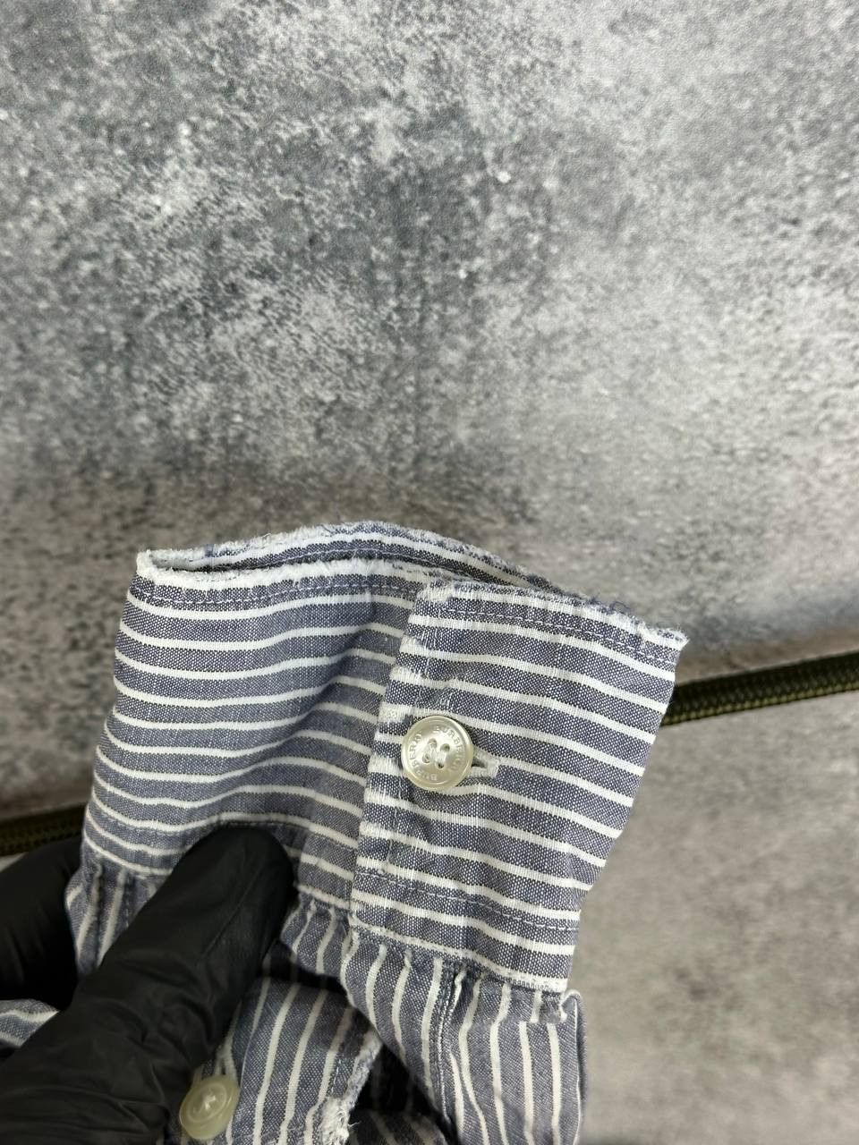 Burberry Burberry Brit Blue Striped Linen Cotton Button Down Shirt LS Size US M / EU 48-50 / 2 - 12 Thumbnail