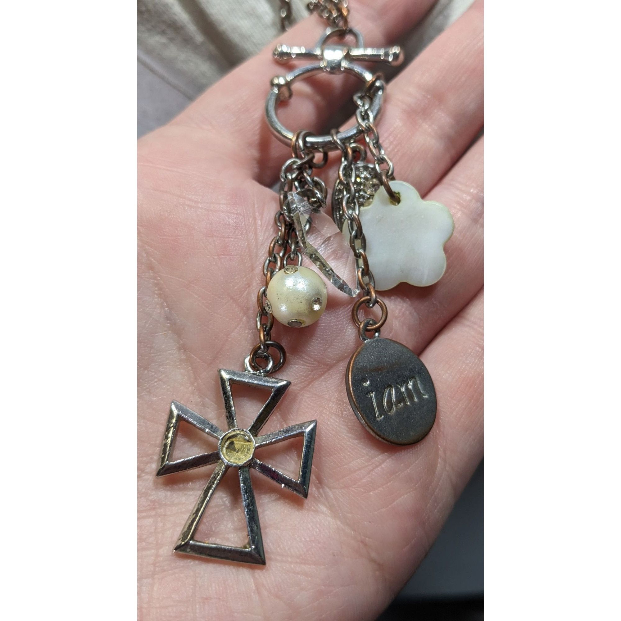 Other Vintage Religious Inspirational Multi Charm Cross Pendant Ne Size ONE SIZE - 8 Thumbnail