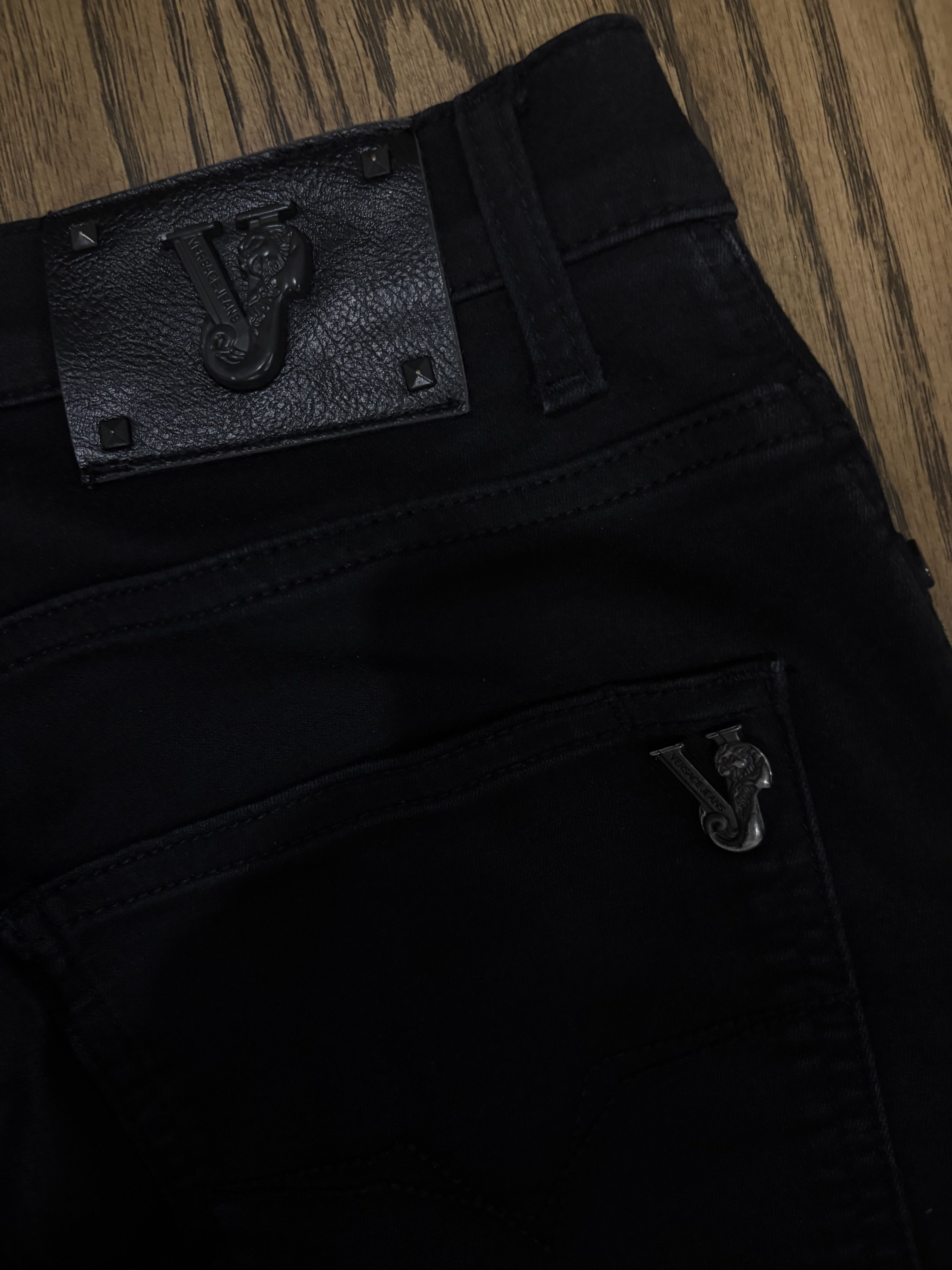 Versace Versace Black Denim Size 28" / US 6 / IT 42 - 3 Thumbnail