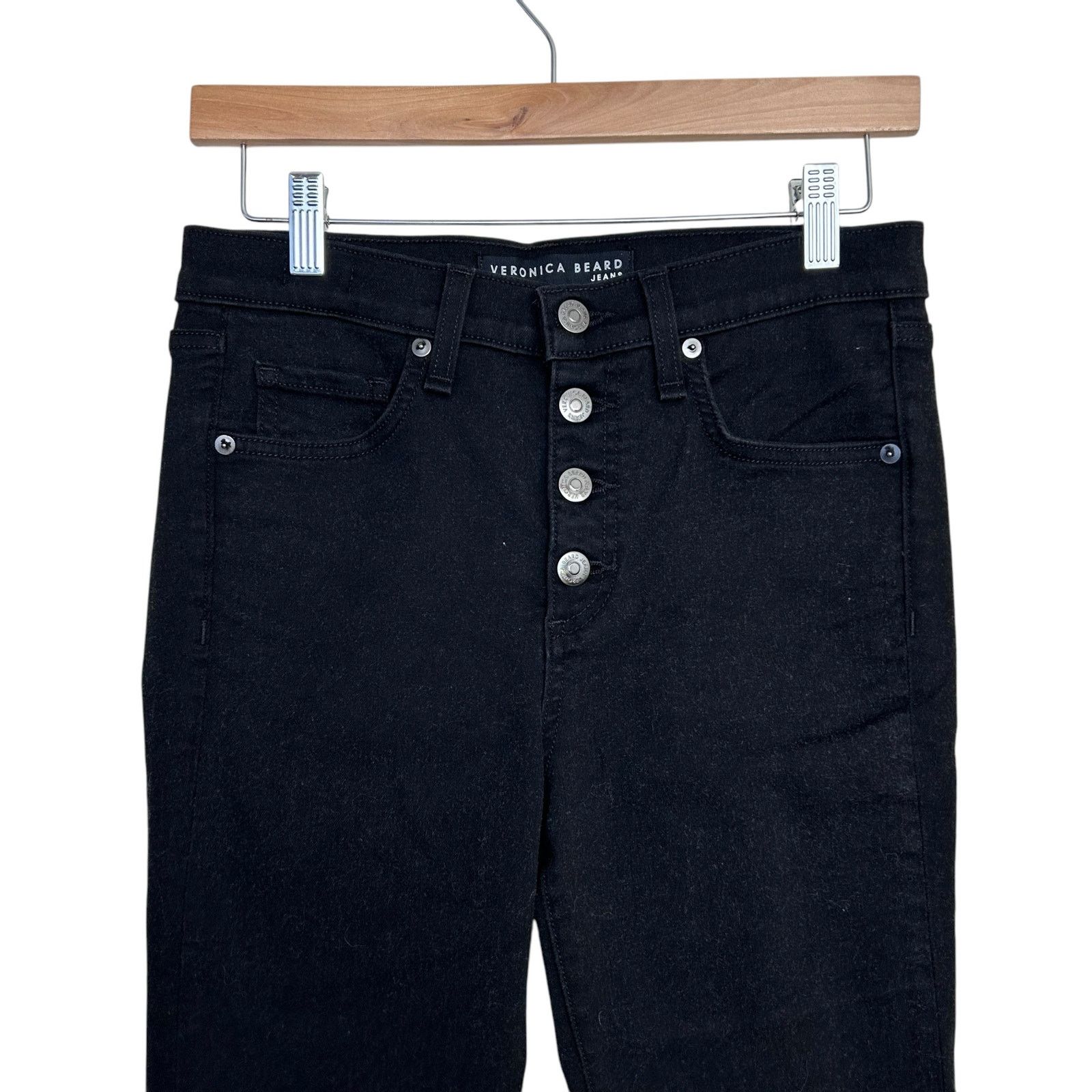 Veronica Beard Veronica Beard Raven Debbie 10" Skinny Button Fly Jeans 27 Size 27" / US 4 / IT 40 - 2 Thumbnail