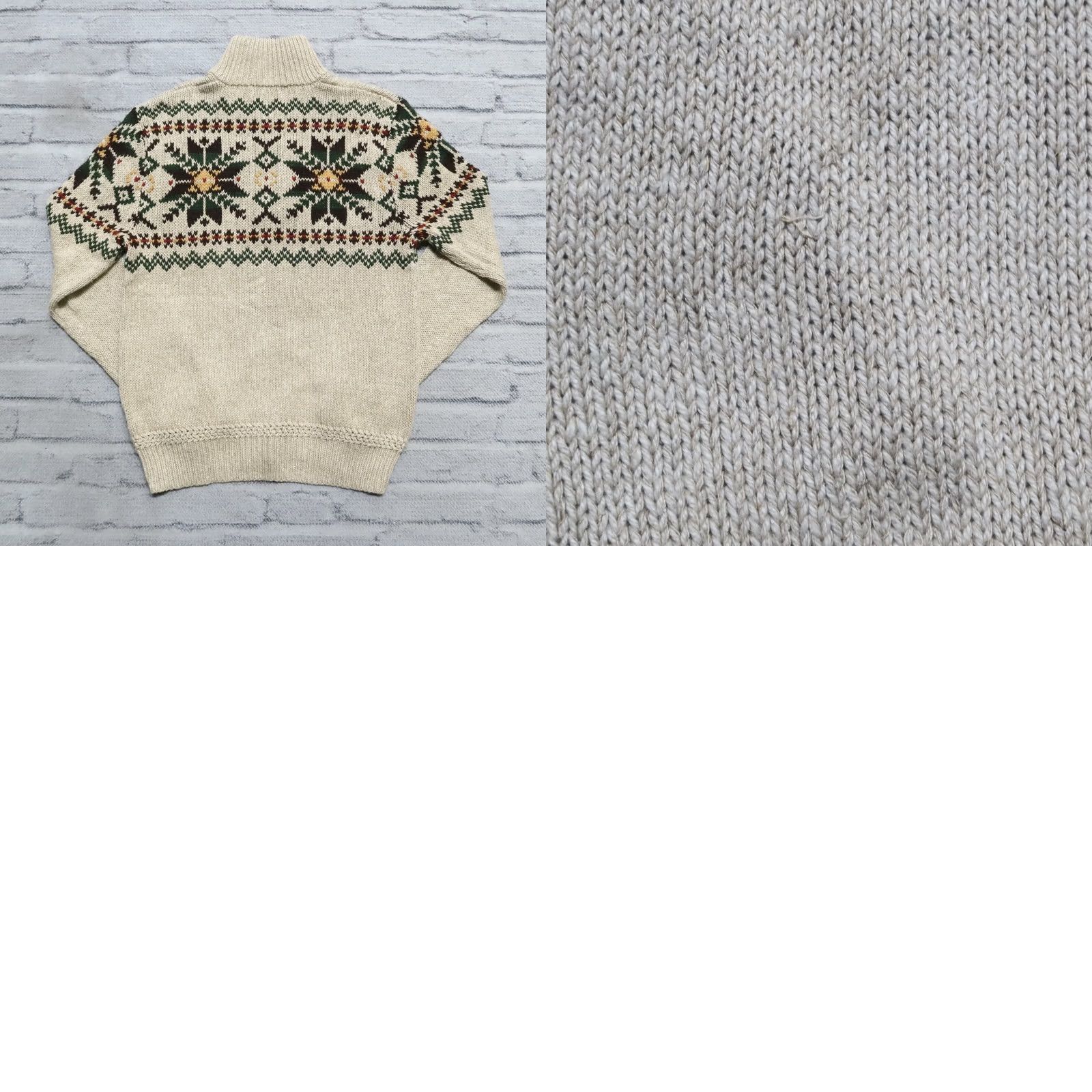 Polo Ralph Lauren VINTAGE Polo Ralph Lauren Knit Sweater Men M BeigeWinter Xmas Size US M / EU 48-50 / 2 - 9 Thumbnail