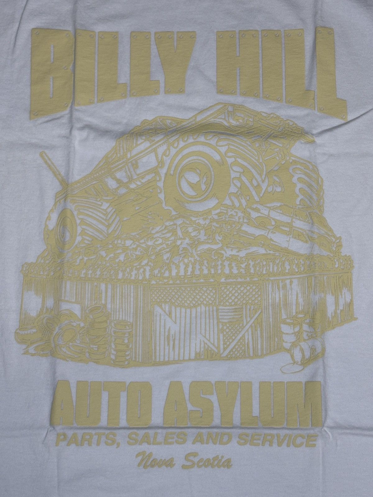 Billy Hill 2022 Billy Hill White/Gold “Auto Asylum” T-Shirt Size M Size US M / EU 48-50 / 2 - 5 Thumbnail