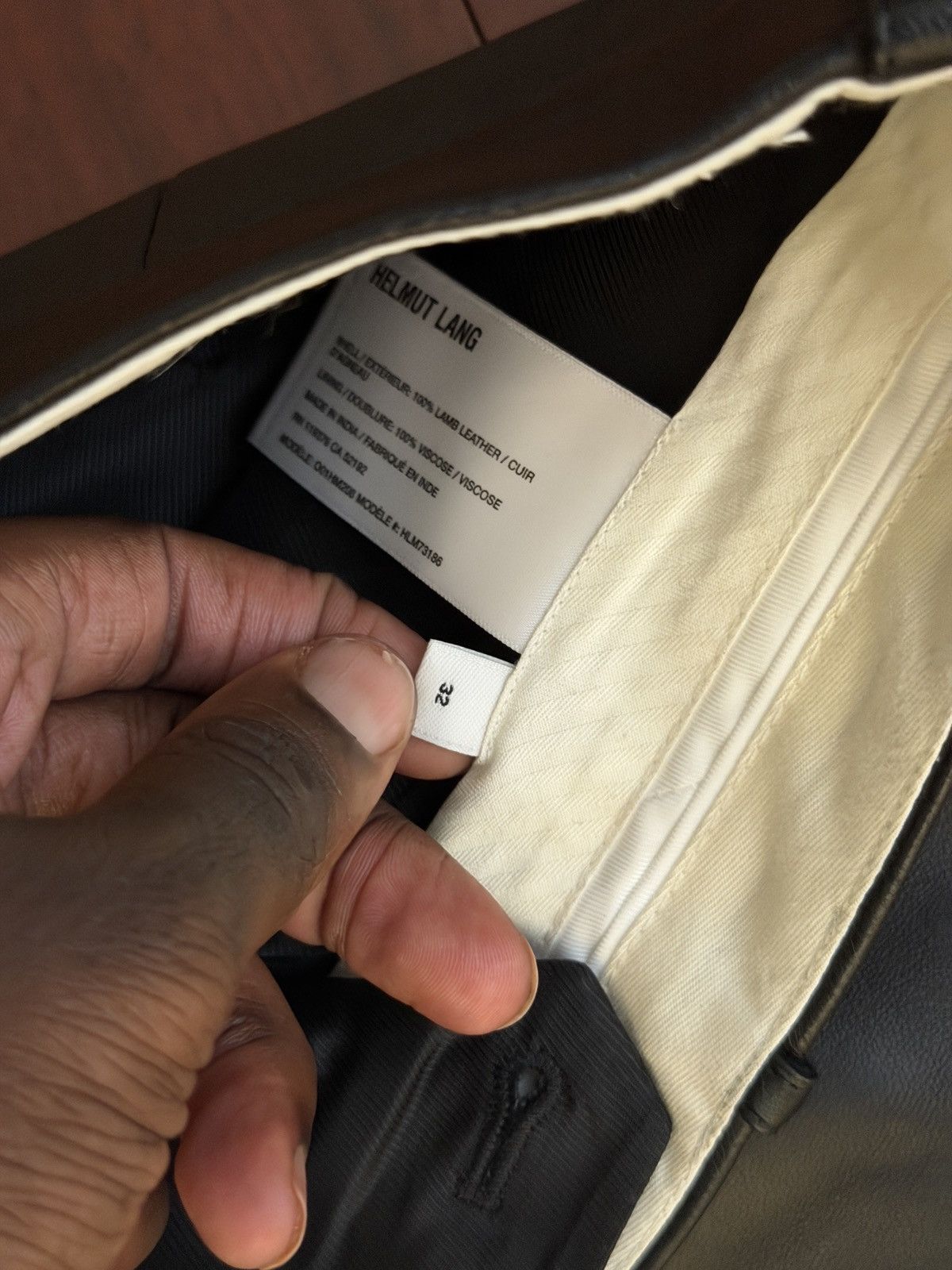 Helmut Lang Helmut Lang Black Leather Straight Utility Pants Size 32 Size US 32 / EU 48 - 4 Thumbnail