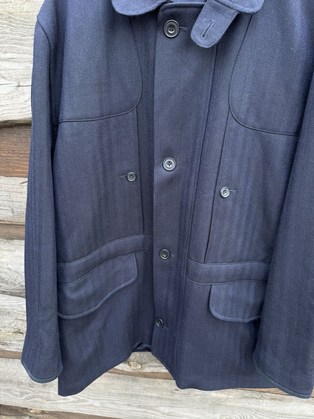Turnbull & Asser Turnbull Asser Waterproof wool tweed blue coat Size US XL / EU 56 / 4 - 17 Thumbnail