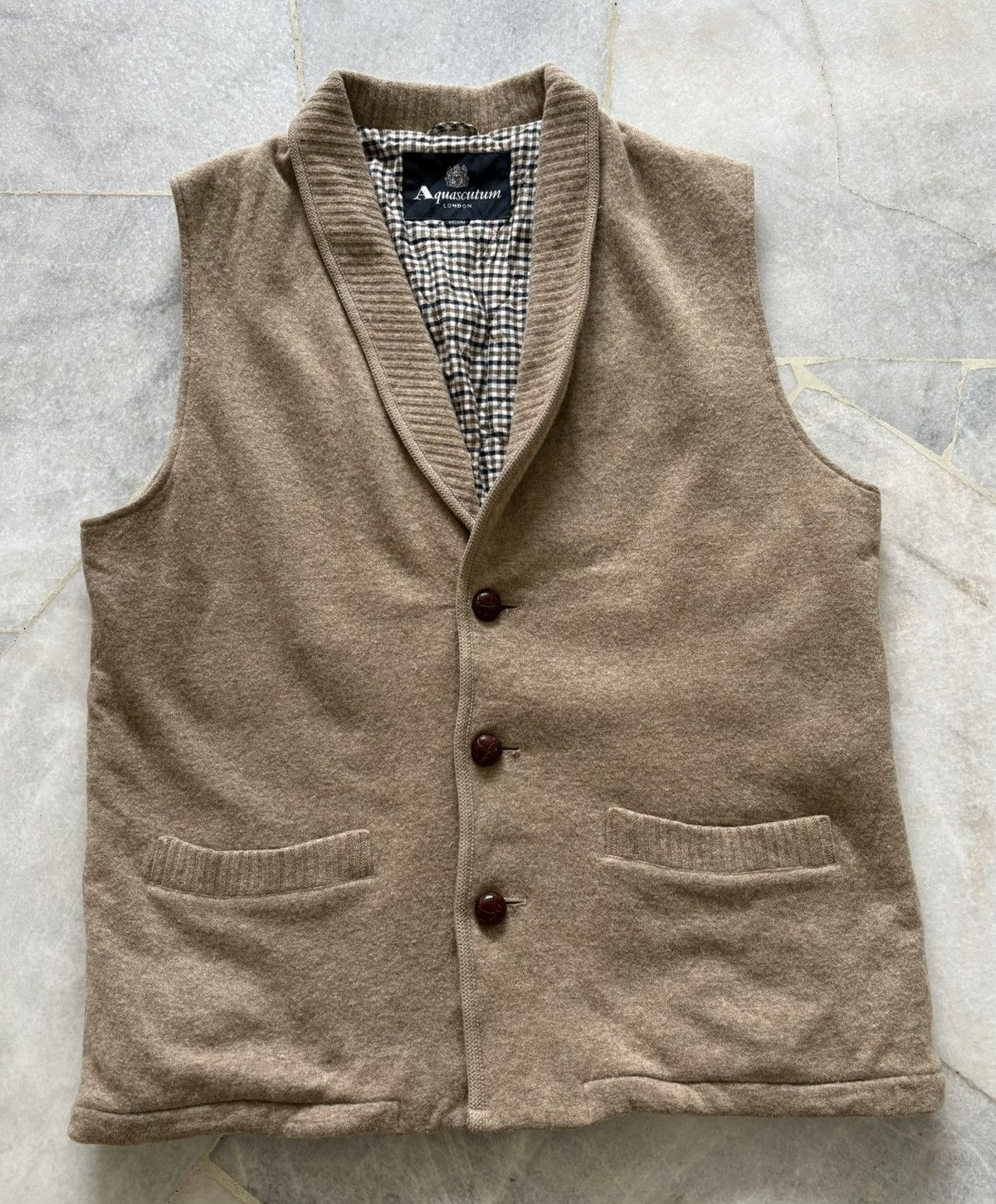 Aquascutum × Vintage Vintage Aquascutum Wool Vest Size US L / EU 52-54 / 3 - 10 Thumbnail