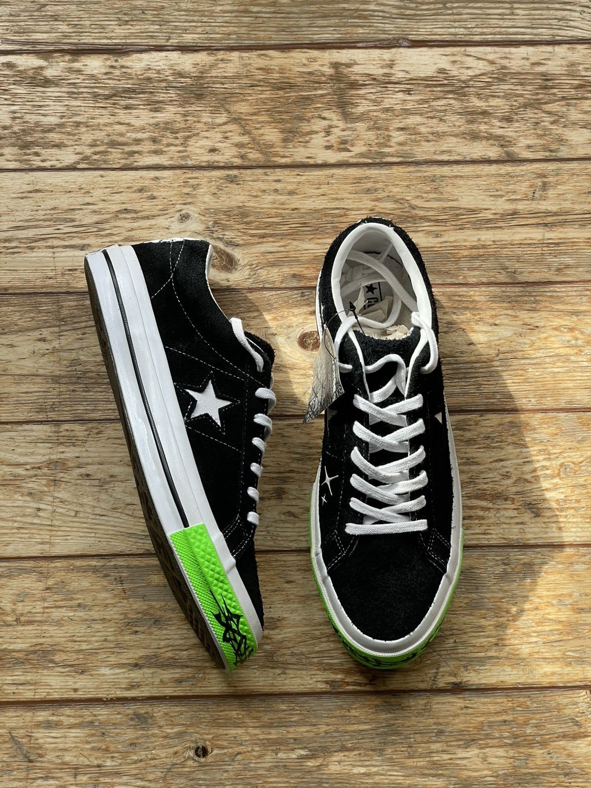 Sad Boys *VERY RARE* Sadboys Yung lean ”Toxic” green converse Size US 10 / EU 43 - 1 Thumbnail