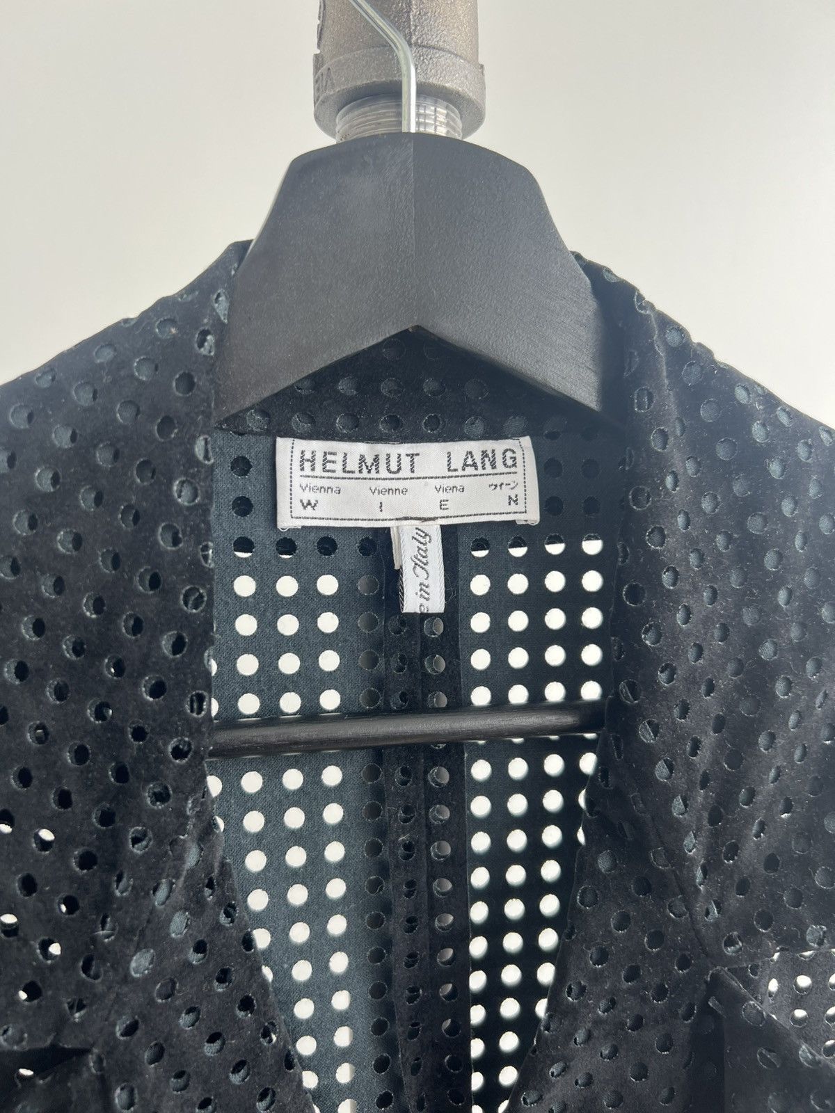 Helmut Lang AW91 Perforated Faux-Suede Double-Breasted Coat Size M / US 6-8 / IT 42-44 - 3 Thumbnail