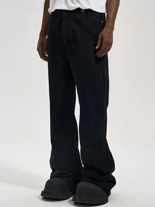 VIBE Chunky Black Stacked Denim Jeans Size US 32 / EU 48 - 4 Thumbnail