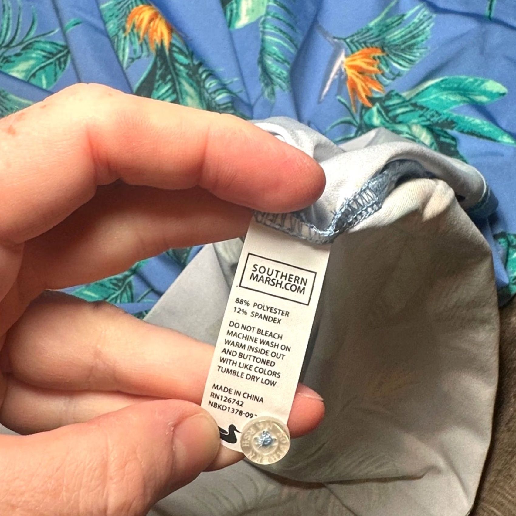 Vintage Southern Marsh Oahu Tropical Bayside Performance Polo XL Men Blue Size US XL / EU 56 / 4 - 7 Thumbnail