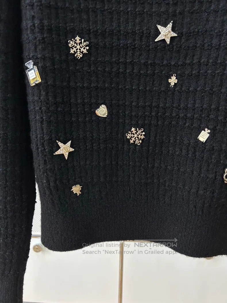 Chanel Chanel 18 Ski Series Black Cashmere Knitwear Sweater Size XXS / US 00 / IT 34 - 4 Thumbnail