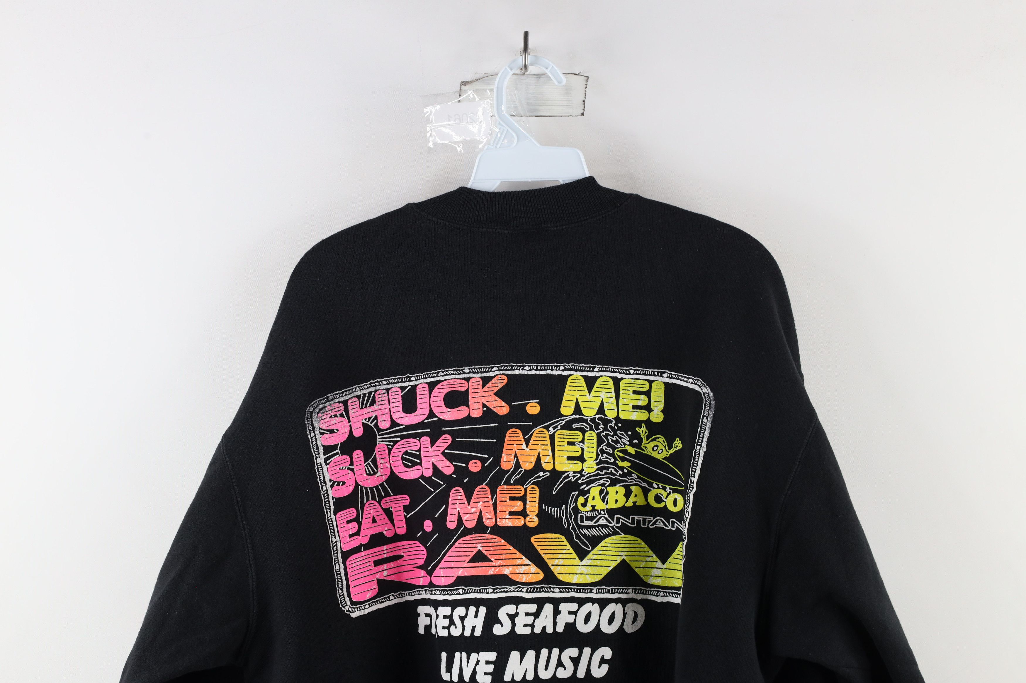 Vintage Vintage 90s Boat Shuck Me Suck Me Eat Me Raw Sweatshirt USA Size US XL / EU 56 / 4 - 9 Thumbnail