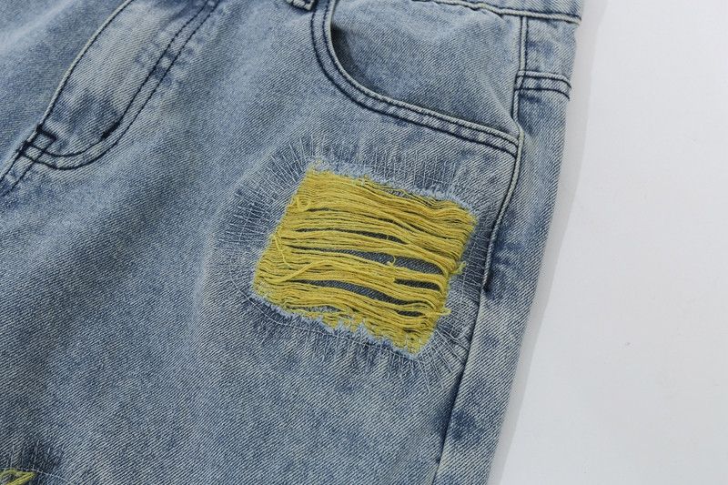 Japanese Brand × Jean Embroidered Patch Denim Ripped Jeans Size US 29 - 7 Thumbnail