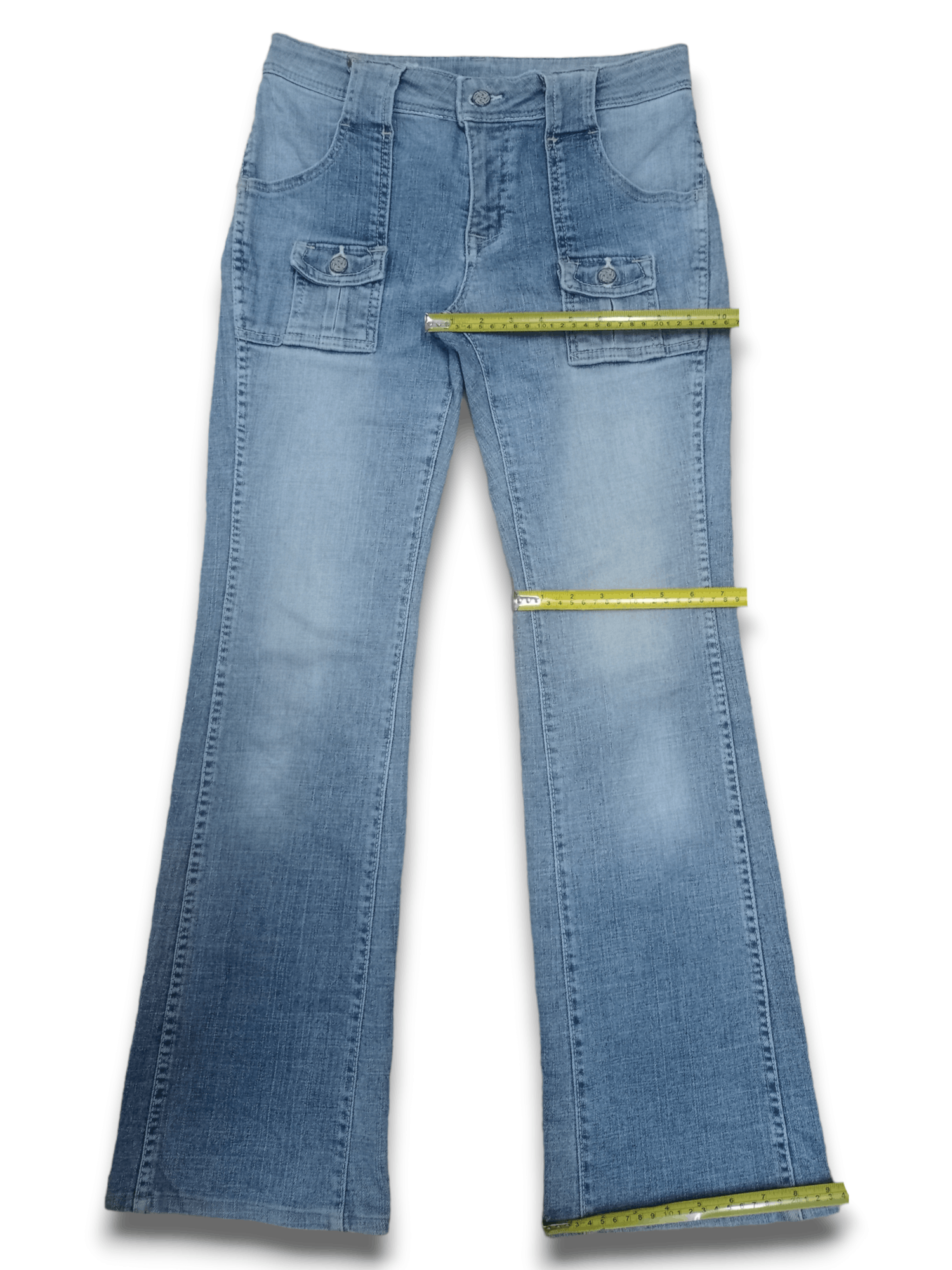 Japanese Brand Vintage Japanese Brand Flare Denim Bush Pants Size US 30 / EU 46 - 11 Thumbnail