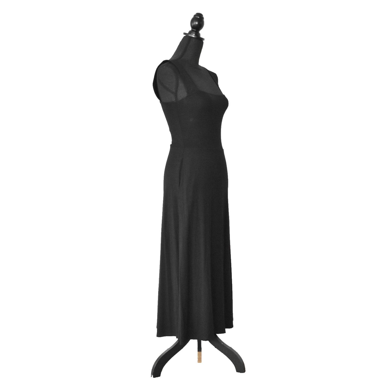 Reformation REFORMATION Mary Swing Black Tencel Side Seam Long Dress S Size S / US 4 / IT 40 - 2 Thumbnail