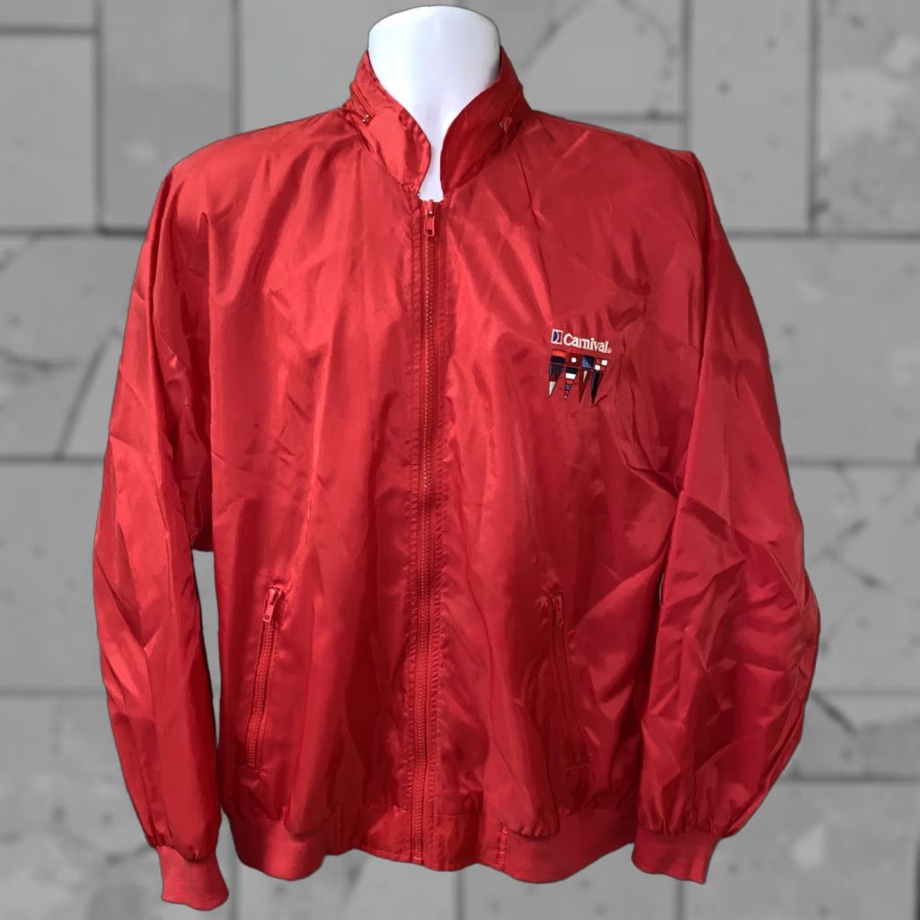 Vintage VINTAGE M & M Carnival Mens Red Nylon Full Zip Windbreaker Size M Mens Size US M / EU 48-50 / 2 - 1 Thumbnail