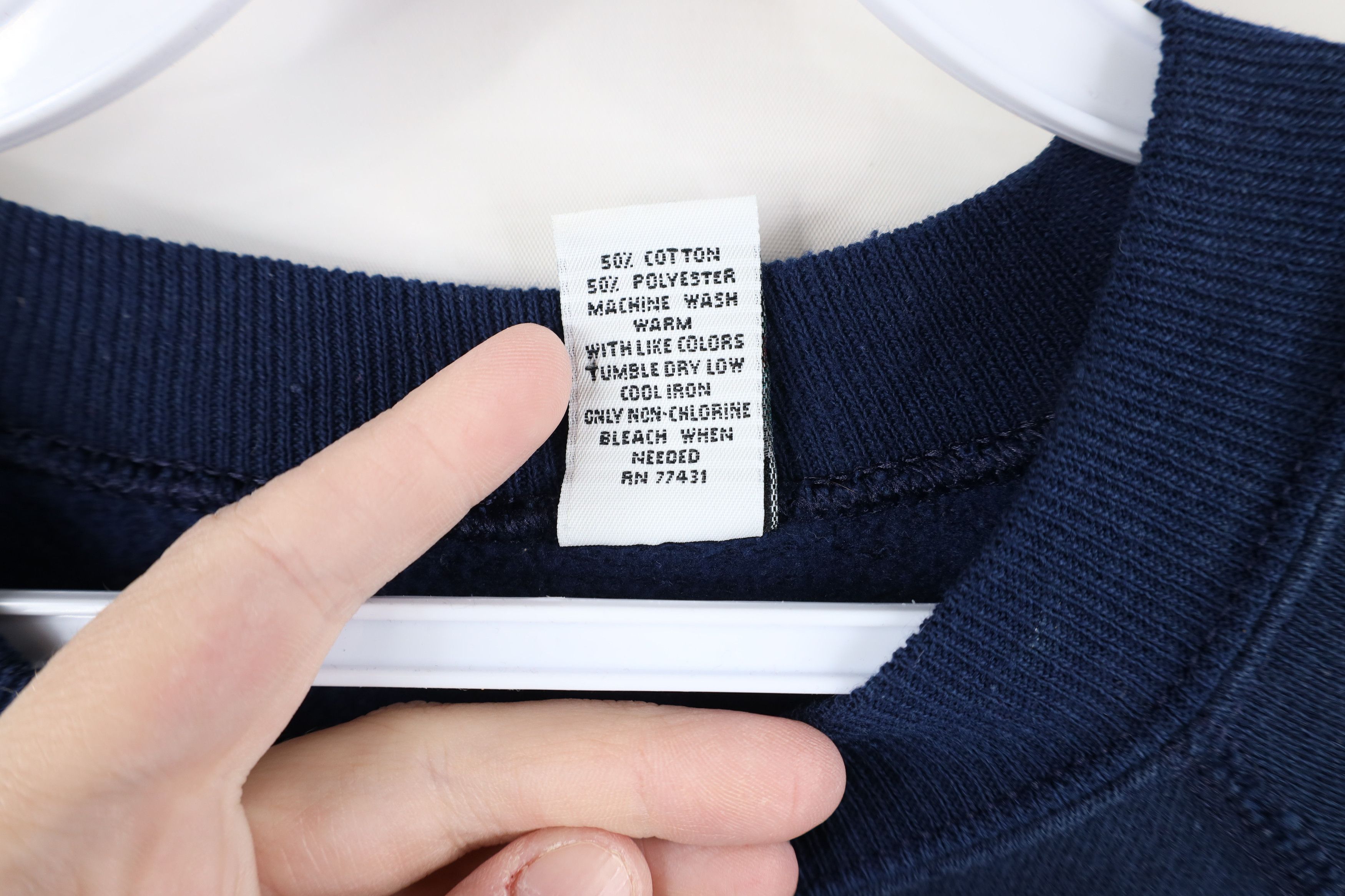 Vintage Vintage 90s Streetwear Crewneck Sweatshirt Navy Blue USA Size US XXL / EU 58 / 5 - 7 Thumbnail
