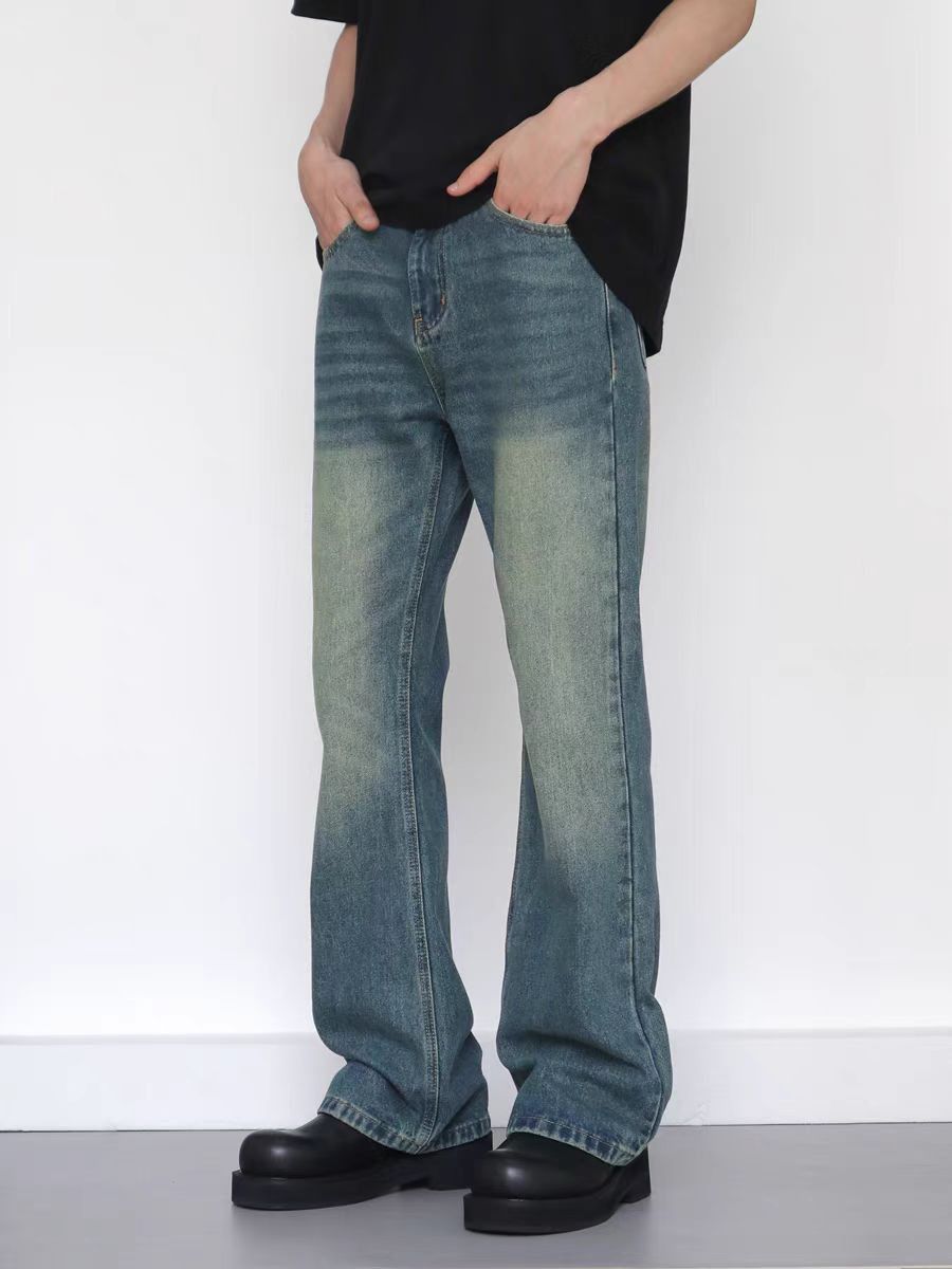 Japanese Brand × Jean Vintage washed high street micro flare jeans Size US 32 / EU 48 - 1 Thumbnail