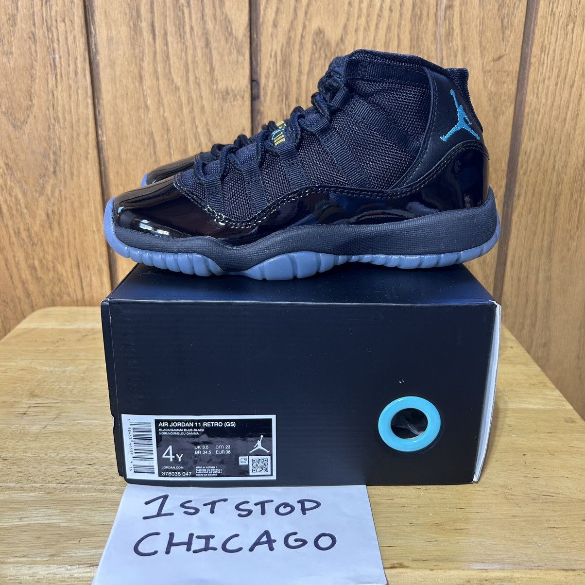 Jordan Brand Nike Air Jordan 11 Gamma Blue GS 2025 4Y 378038-047 Size US 5.5 / IT 35.5 - 3 Thumbnail