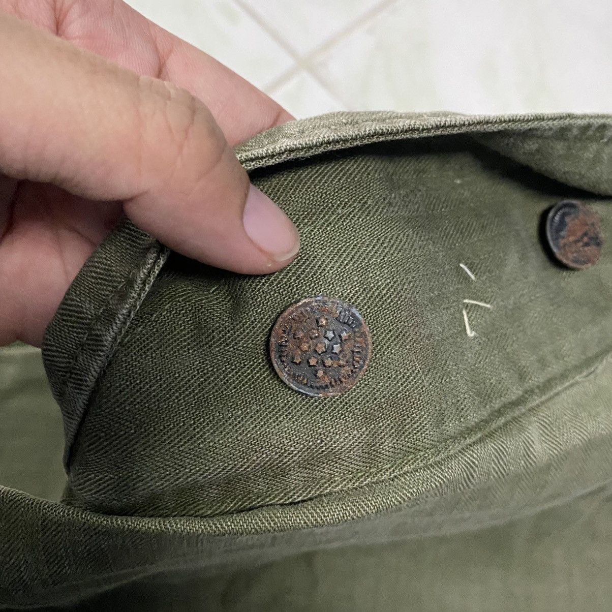 Vintage 🔥TRUE VINTAGE 40’s 13 STARS BUTTON HBT JACKET MILITARY USN Size US M / EU 48-50 / 2 - 20 Thumbnail