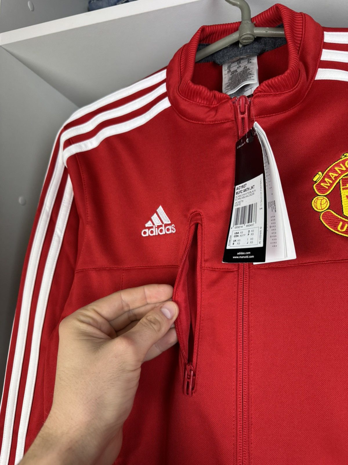 Adidas NWT Adidas Manchester United 2015 2016 Soccer Track Jacket Size US XS / EU 42 / 0 - 5 Thumbnail