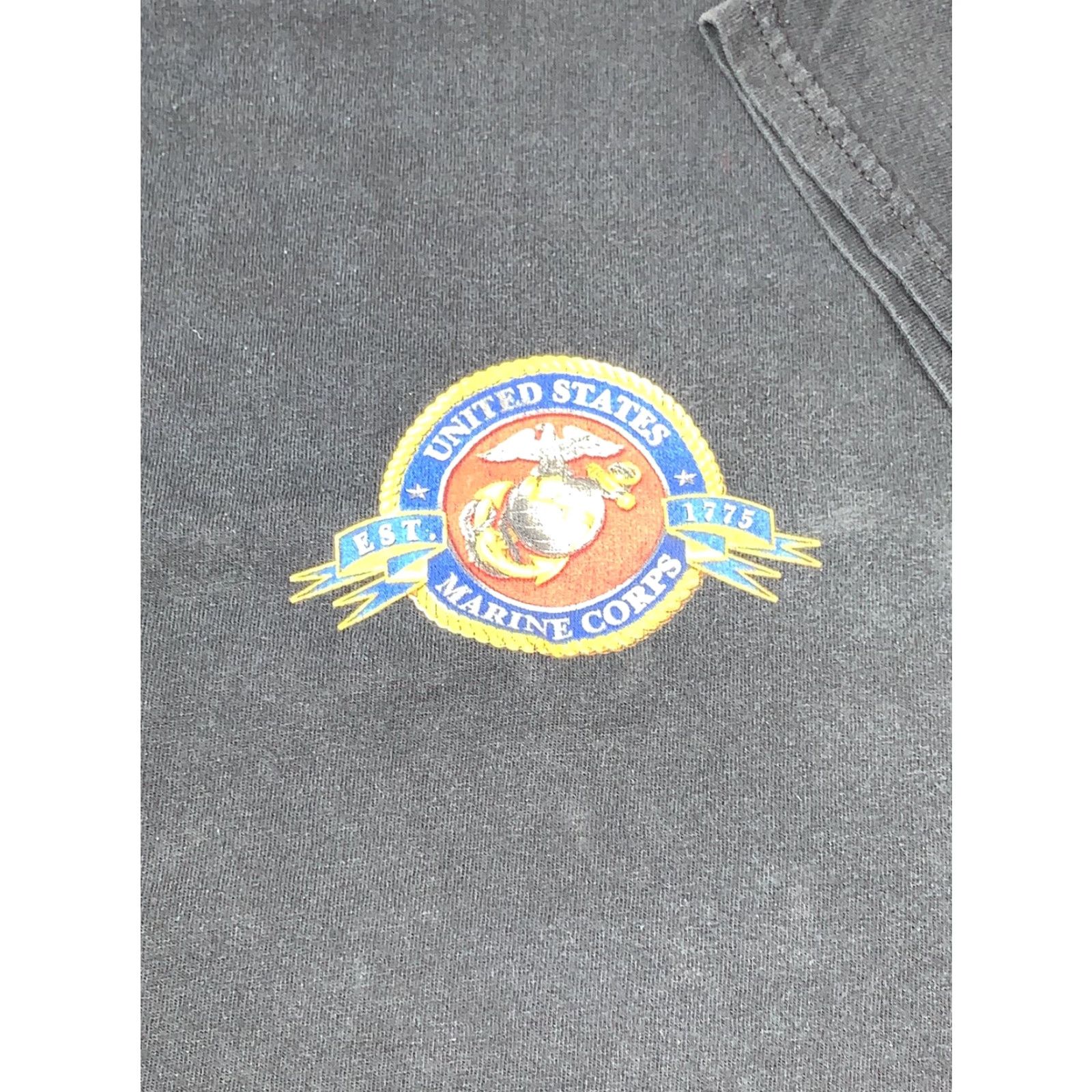 Gildan VINTAGE USMC Semper Fidelis T Shirt Black 3XL Marines USA Military Short Sleeve Crew Neck Gildan 5495 Men Size US XXL / EU 58 / 5 - 4 Thumbnail