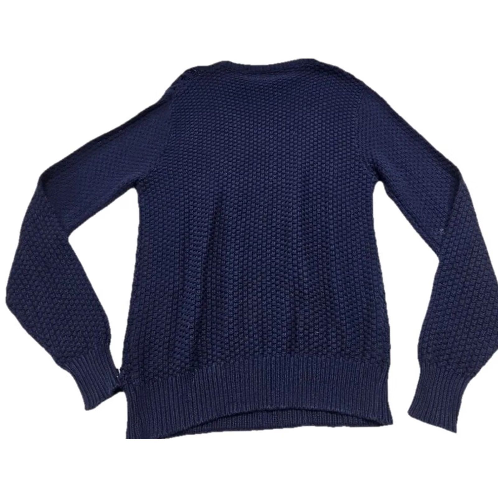 Vintage VINTAGE Lord Jeff Sweater Shirt M Mens Cable Knit Navy Blue Cotton USA Size US M / EU 48-50 / 2 - 6 Thumbnail