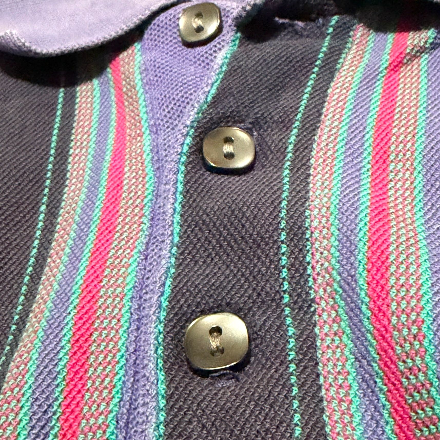 Vintage VINTAGE Nicklaus Polo Shirt Mens Large Blue Stripe Short Sleeve USA Made Golf Size US L / EU 52-54 / 3 - 5 Thumbnail