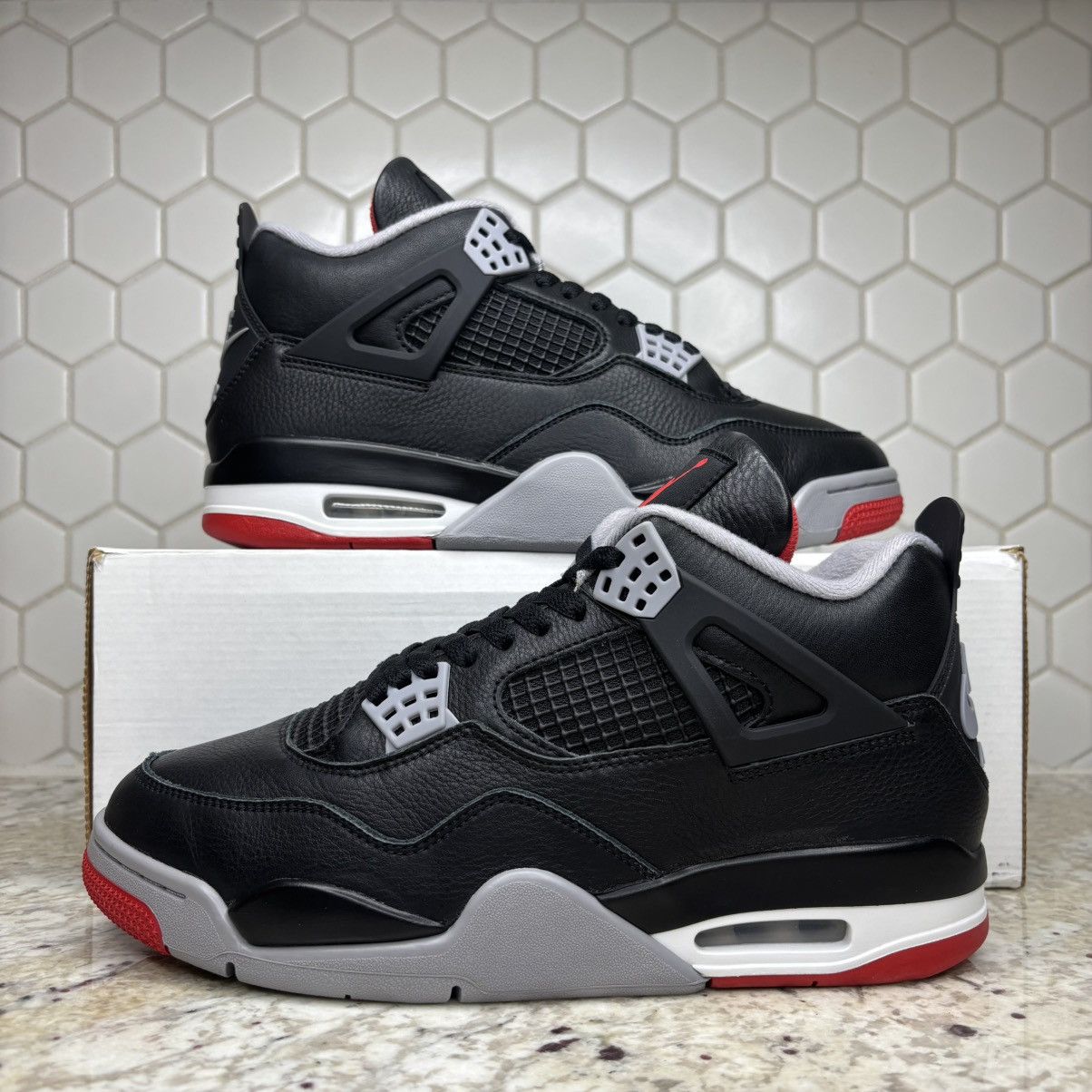 Jordan Brand Size 9 - Jordan 4 Retro Bred Reimagined WORN LIGHTLY W/BOX Size US 9 / EU 42 - 1 Thumbnail