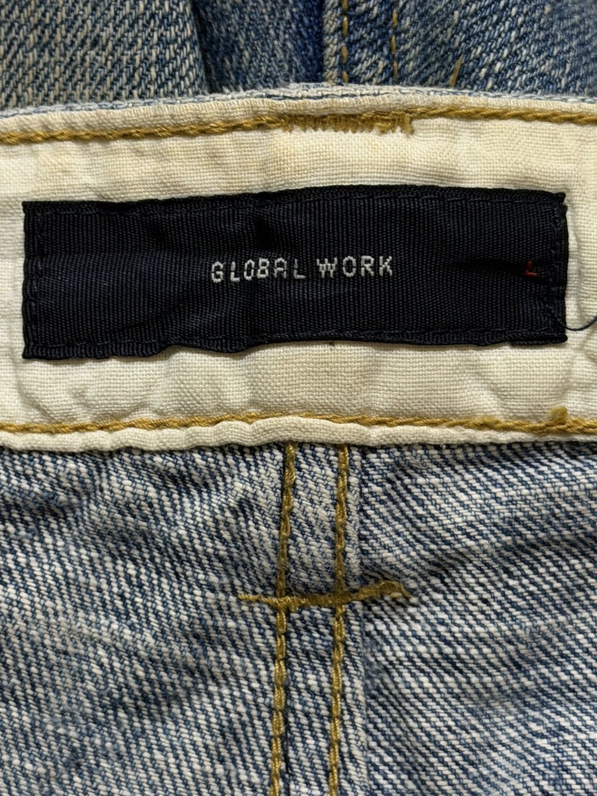 Global Work Vintage Y2K Japanese Global Work Mud Wash Distress Straight Size US 32 / EU 48 - 6 Thumbnail
