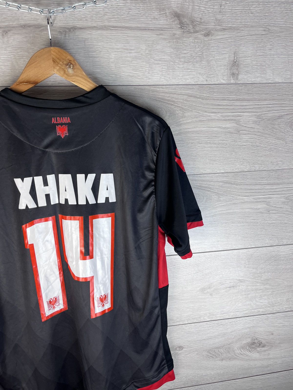 Macron Men’s soccer jersey macron Albania 🇦🇱 #14 Xhaka size L Size US L / EU 52-54 / 3 - 11 Thumbnail