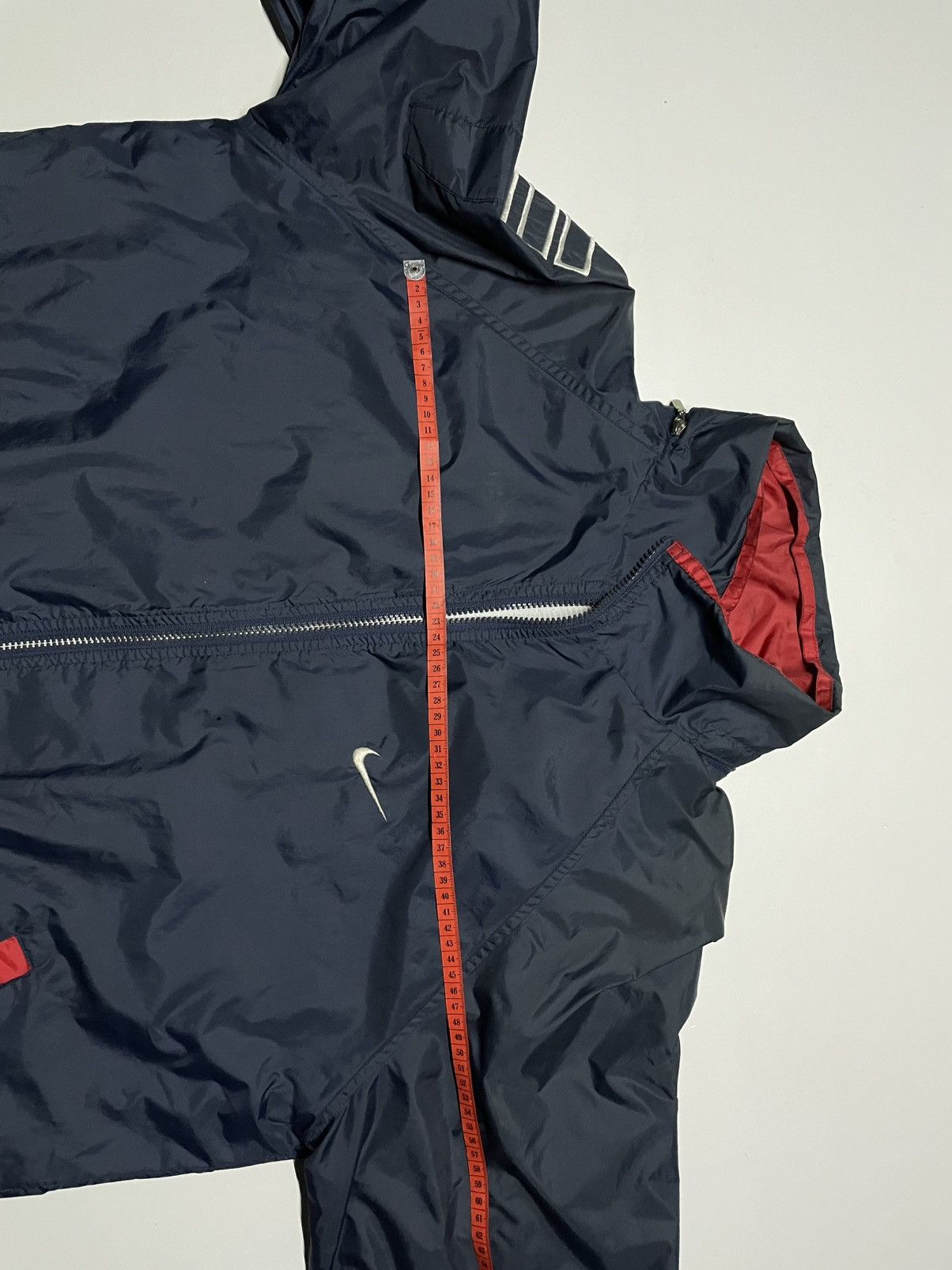 Nike × Vintage Nike Premier Just Do it Hidden Hooded Lightweight Navy Size US M / EU 48-50 / 2 - 13 Thumbnail