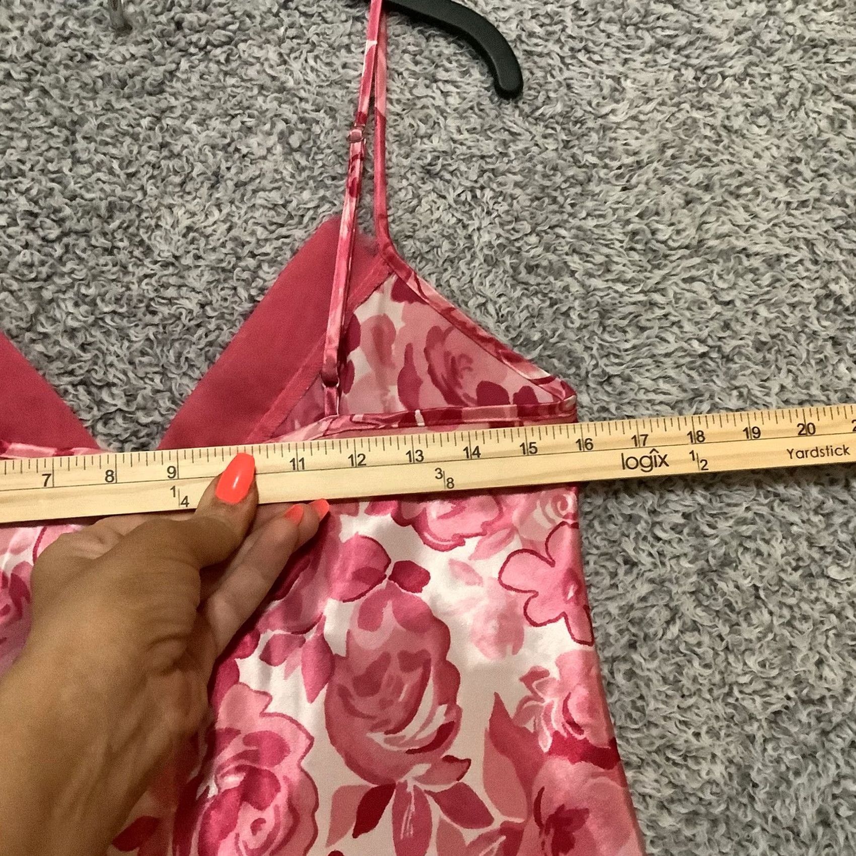 Liz Claiborne Liz Claiborne Pink Floral Satin Nightgown Lingerie Camisole M Womens Adjustable Strap Satin Vintage No Size ONE SIZE - 4 Thumbnail