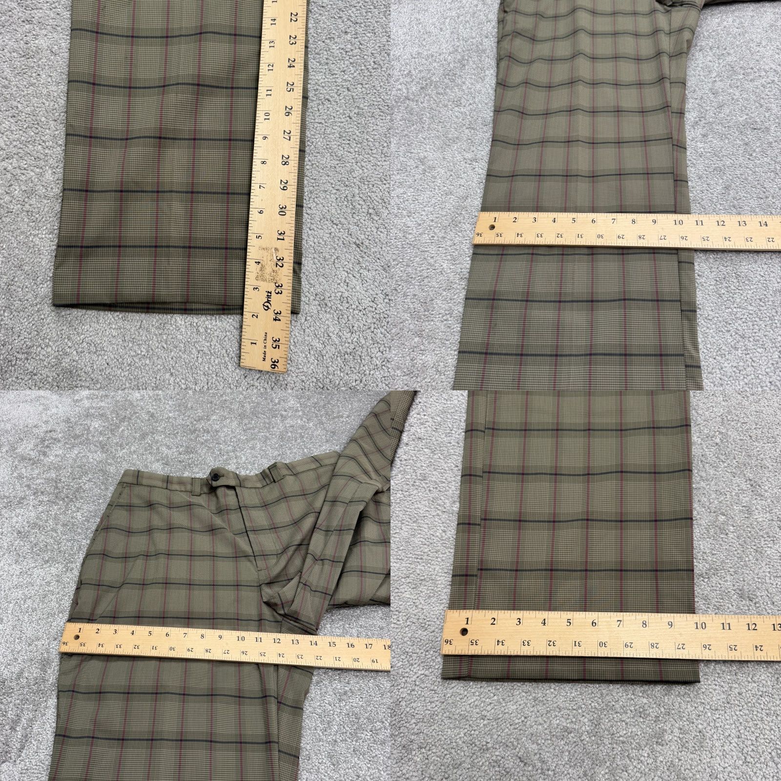Cutter & Buck Cutter & Buck Drytec Plaid Golf Trouser Pants Womens 36x34 Brown Straight Leg Size 25" / US 0 / IT 36 - 10 Thumbnail