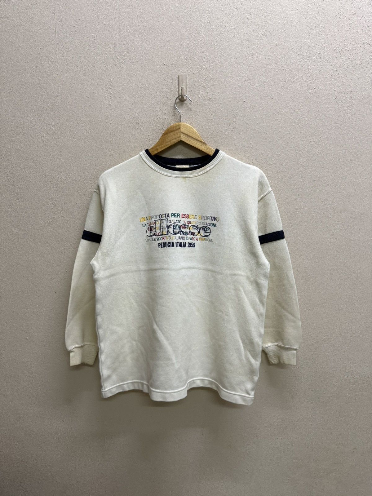 Ellesse Vintage 90s Ellesse Italia Biglogo Sweatshirt Size M / US 6-8 / IT 42-44 - 16 Thumbnail