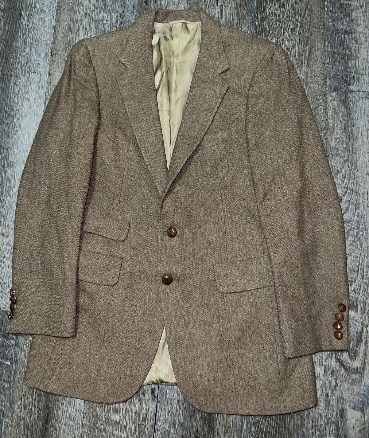 Abercrombie & Fitch × Vintage Vintage Abercrombie Fitch Aquascutum Camel Hair Blazer Size 38R - 1 Thumbnail