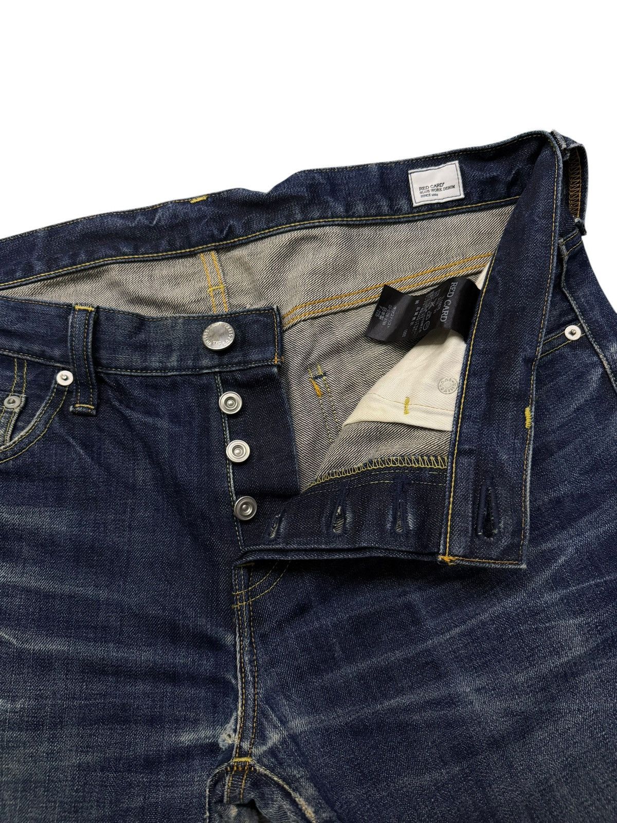 Blue Blue Japan Vintage Red Card Blue Work Denim Jeans Japan | W36 Size US 36 / EU 52 - 7 Thumbnail