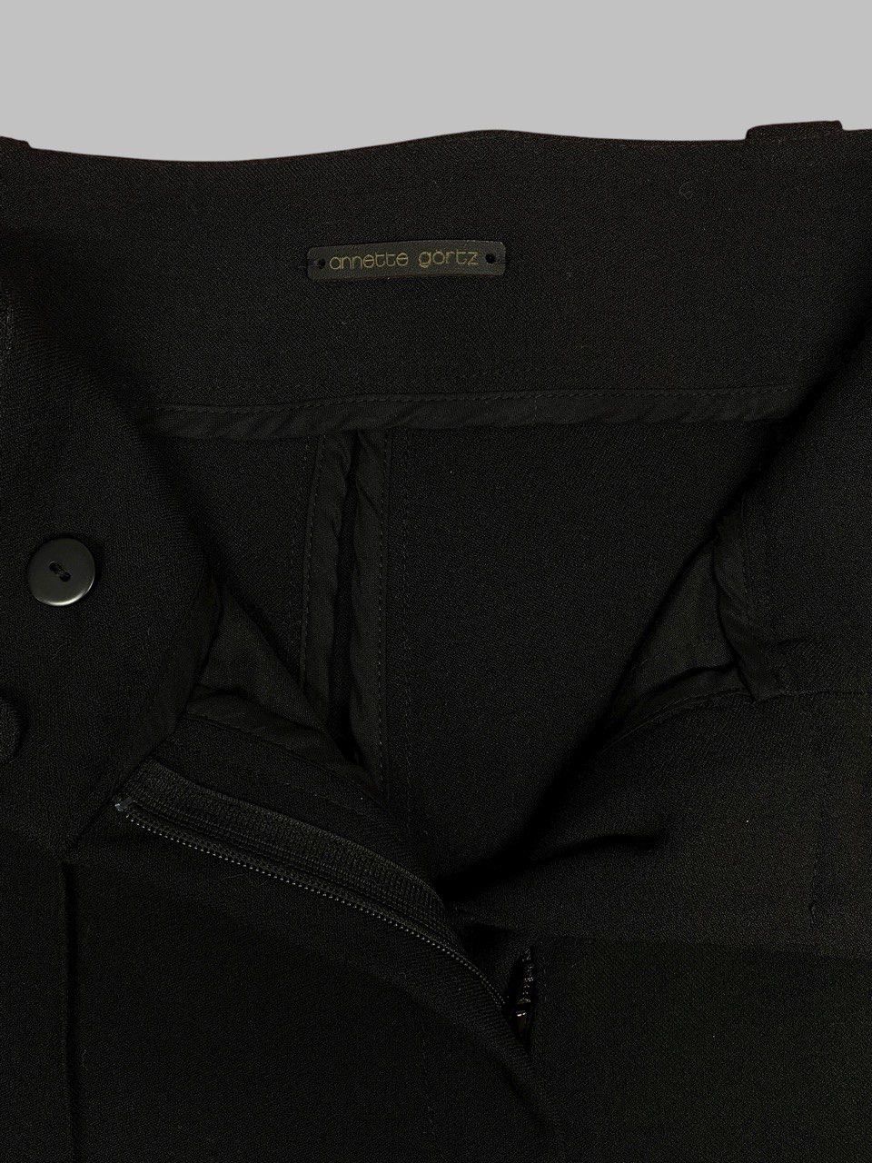 Annette Gortz Annette Gortz Black Straight Pleated Pants Size 26" / US 2 / IT 38 - 10 Thumbnail