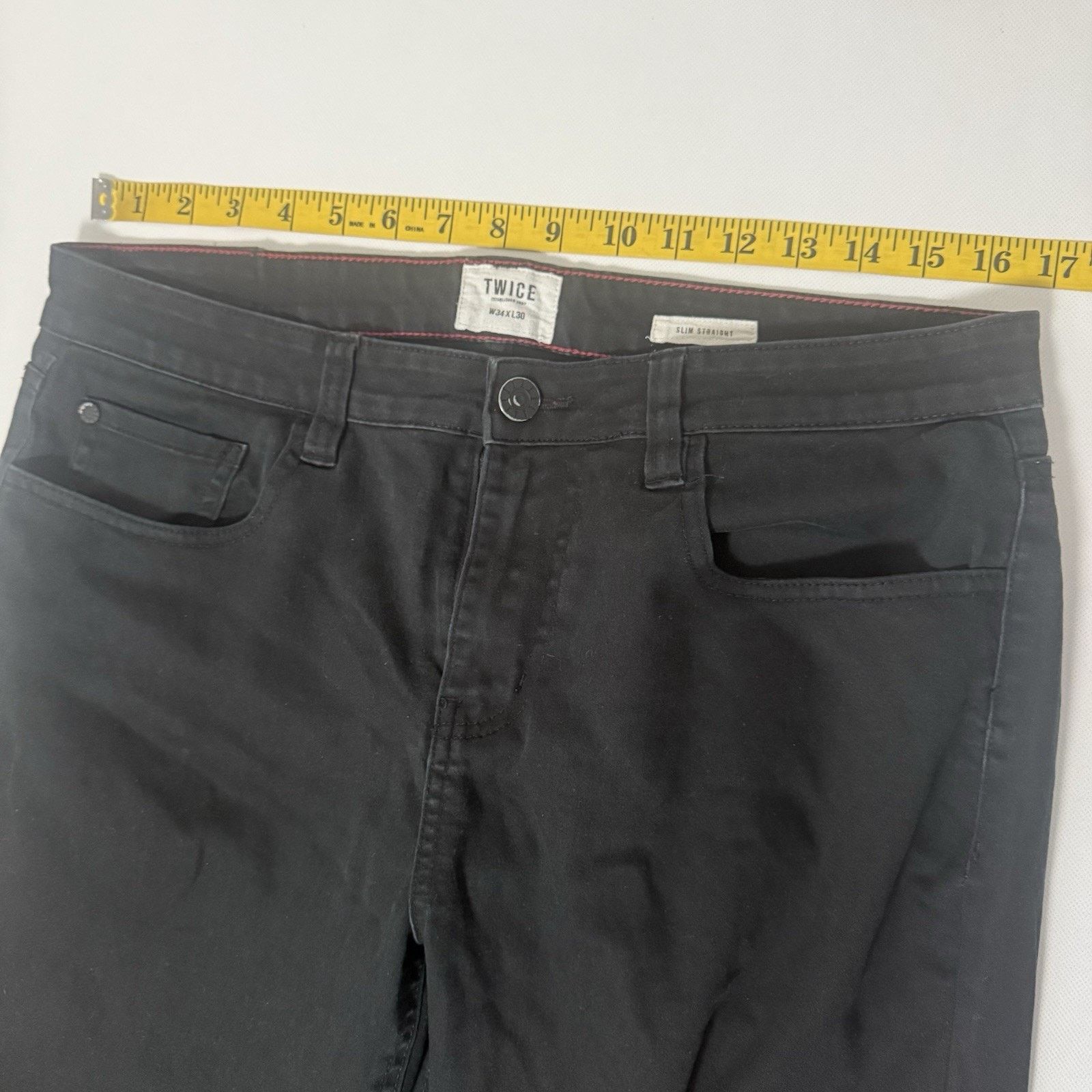 Other Twice Mens Stretch Flex Pants Slim Fit Comfort Twill Preppy Size US 34 / EU 50 - 5 Thumbnail