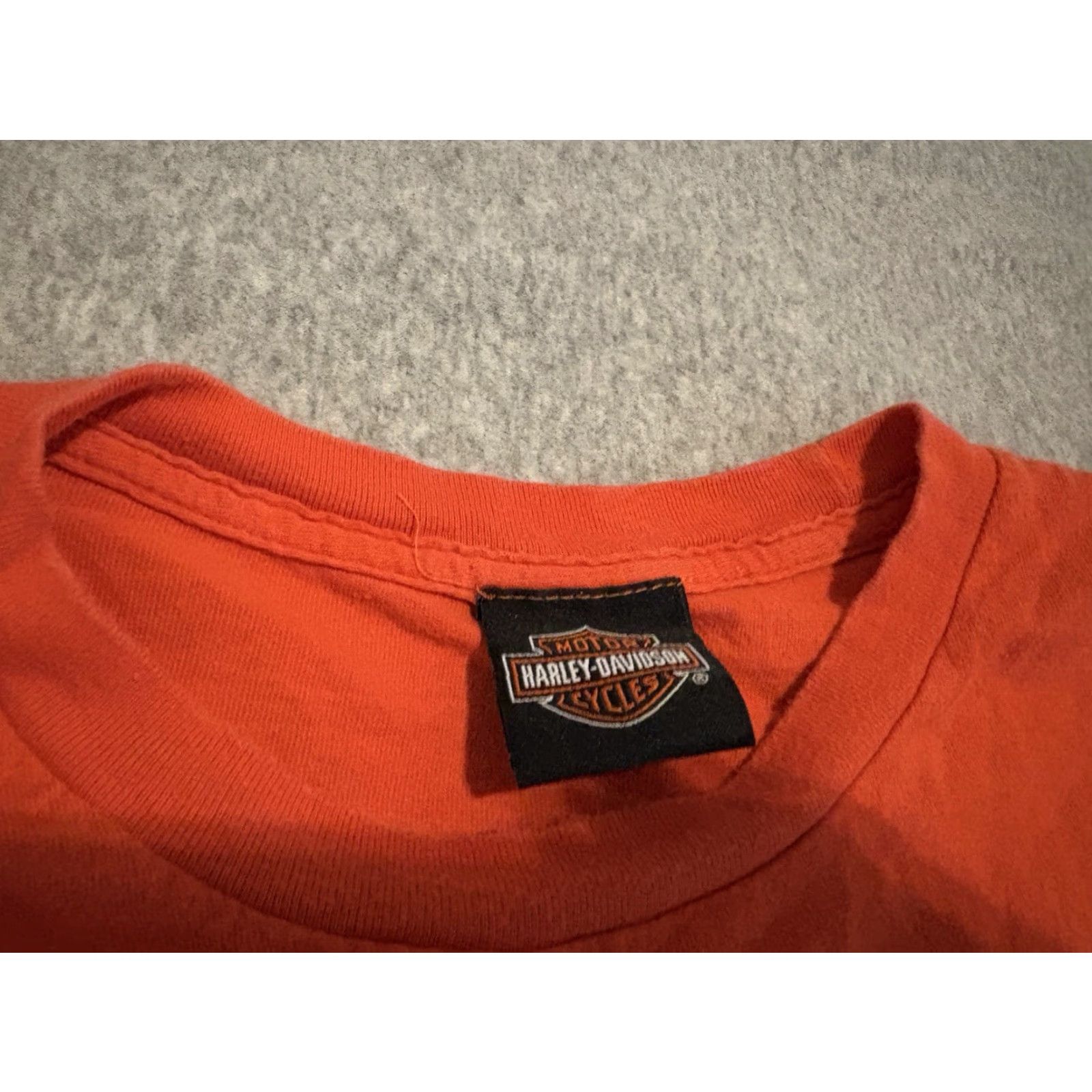 Harley Davidson Harley-Davidson Short Sleeve Tee Shirt Daytona Beach Florida Mens 3XL Orange Crew Neck Graphic Print T-Shirt Biker USA Size US XXL / EU 58 / 5 - 6 Thumbnail