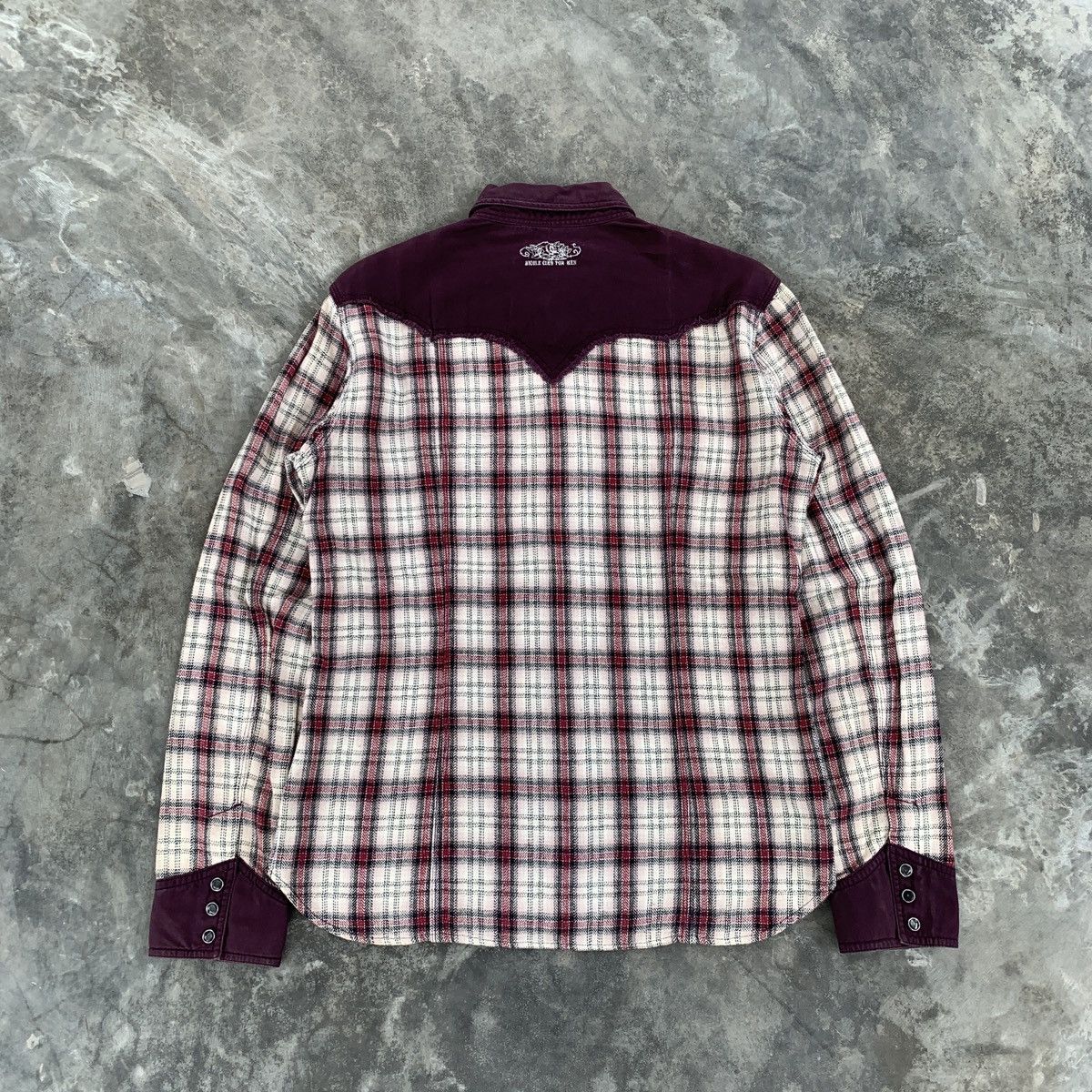 Japanese Brand 2000’s Nicole CFM Western Plaid Flanel Shirt Size US M / EU 48-50 / 2 - 10 Thumbnail