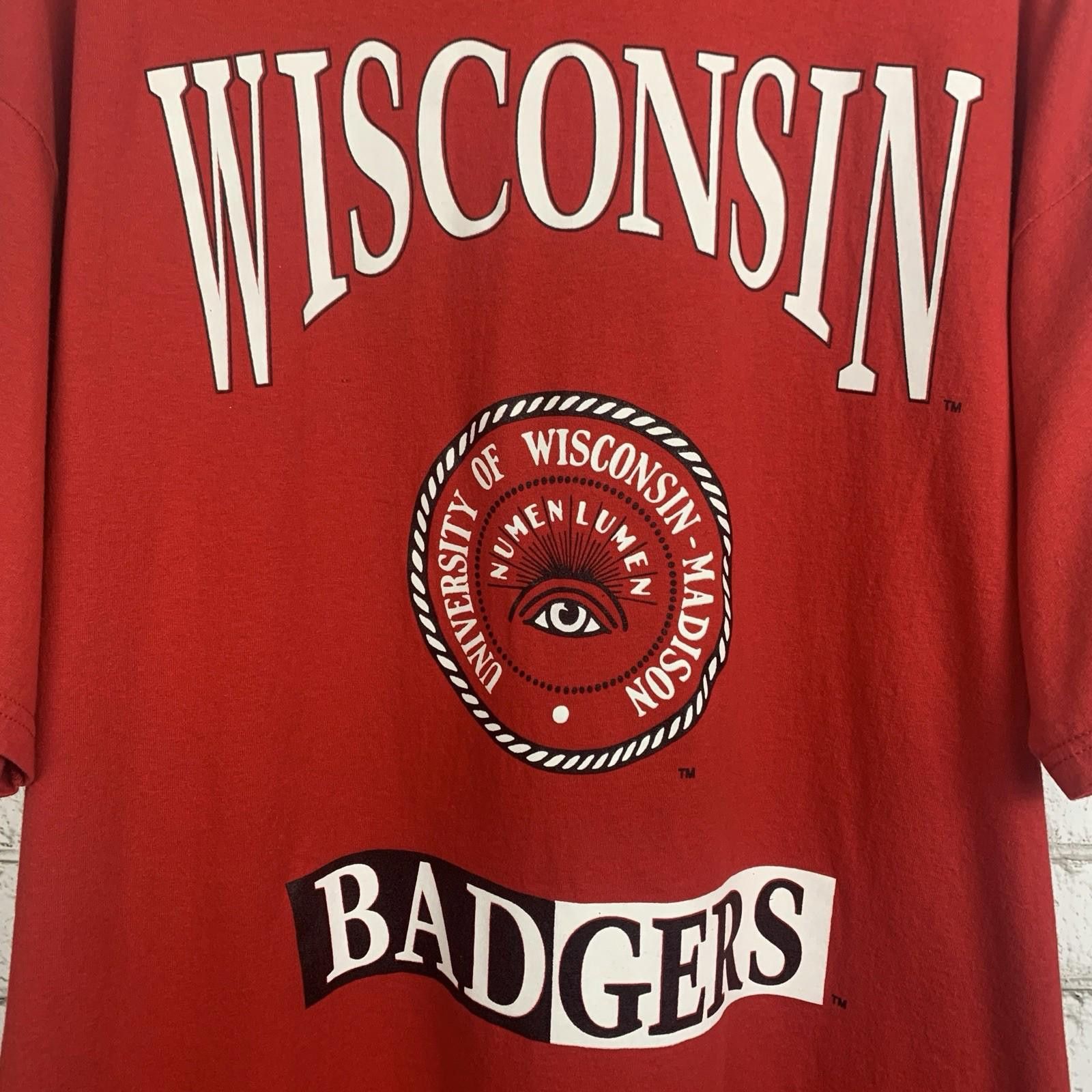 Other Vintage 90s University of Wisconsin Badgers Red T Shirt XL Size US XL / EU 56 / 4 - 2 Thumbnail