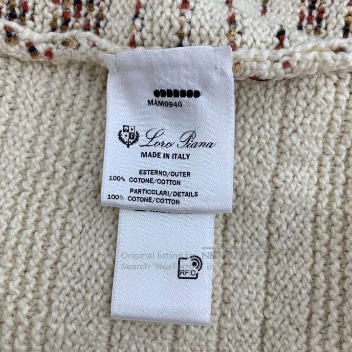 Other Loro Piana Colorful striped cotton V-neck single-button lo Size XS / US 0-2 / IT 36-38 - 7 Thumbnail
