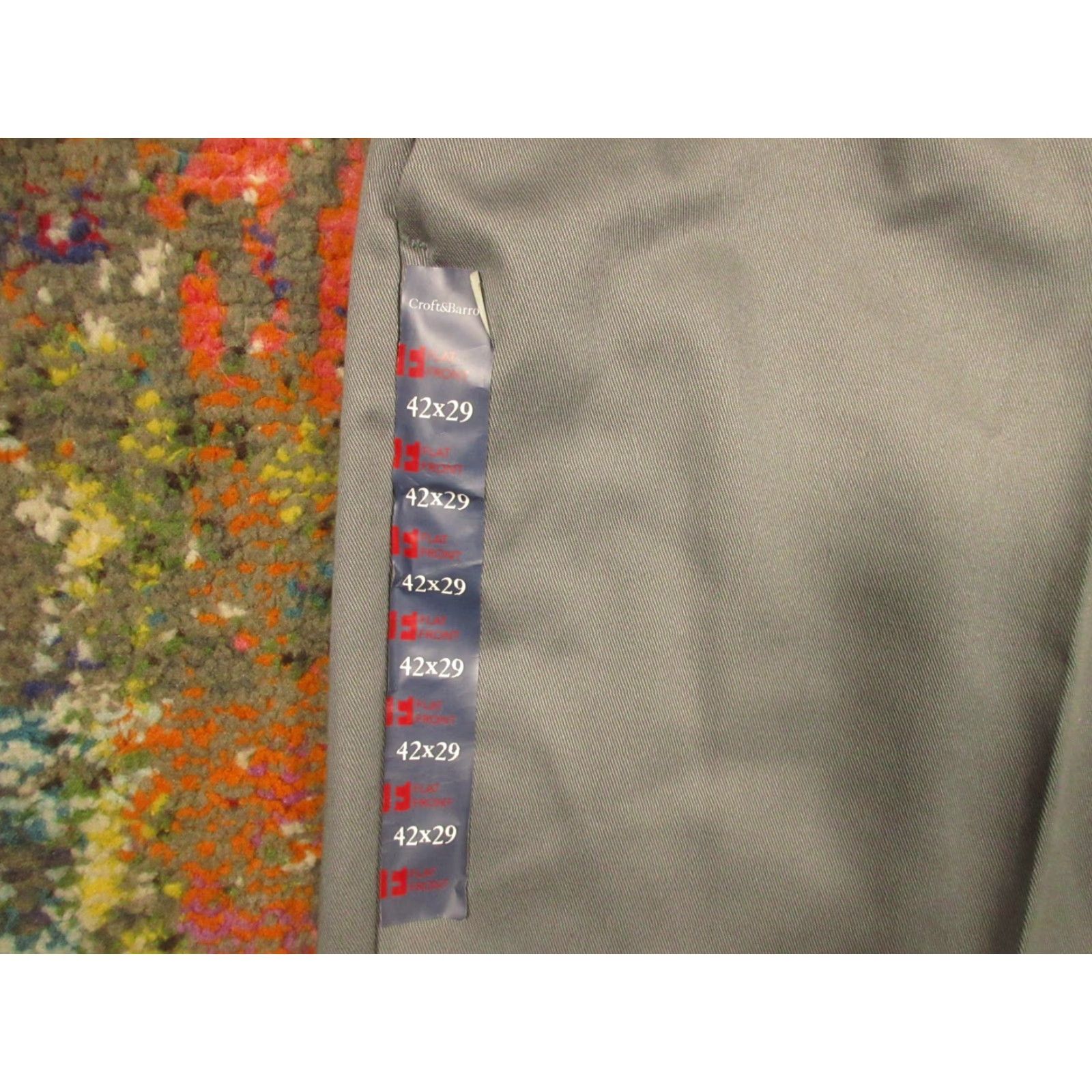 Croft & Barrow Croft & Barrow Pants Men 42x29 Gray Classic Premium No Iron Slacks NEW Mens Size US 42 / EU 58 - 2 Thumbnail