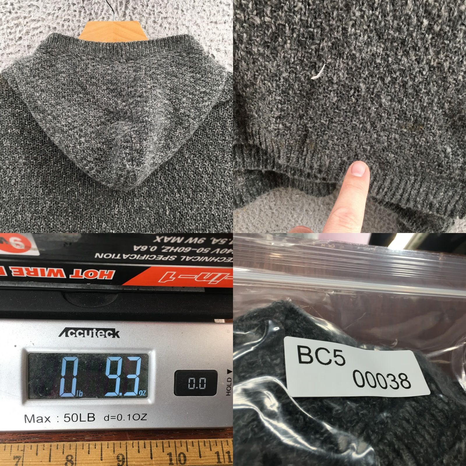 Abercrombie & Fitch Abercrombie & Fitch Sweater Womens M Gray Knitted Long Sleeve Hooded Pullover Size M / US 6-8 / IT 42-44 - 9 Thumbnail