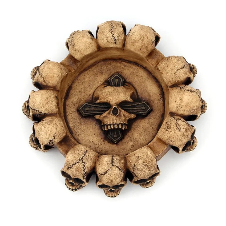 Vintage Creative Round Skull Ashtray Size ONE SIZE - 6 Thumbnail