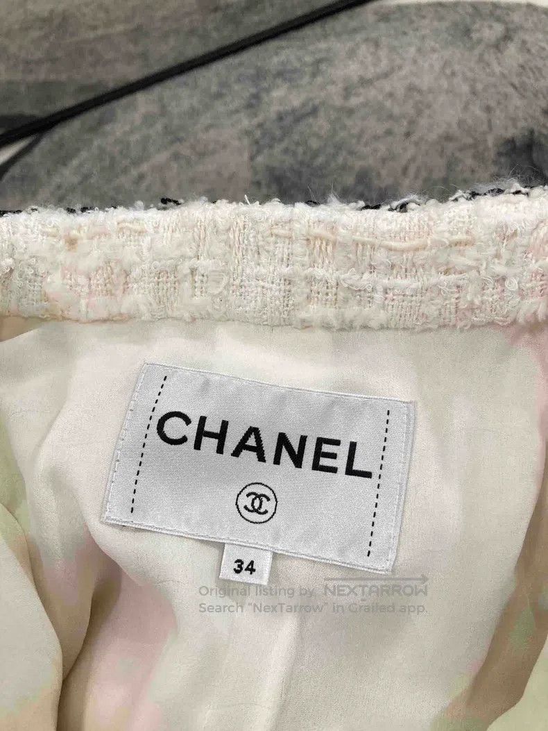 Chanel Chanel Black and white woven stand-up collar jacket Size XXS / US 00 / IT 34 - 4 Thumbnail