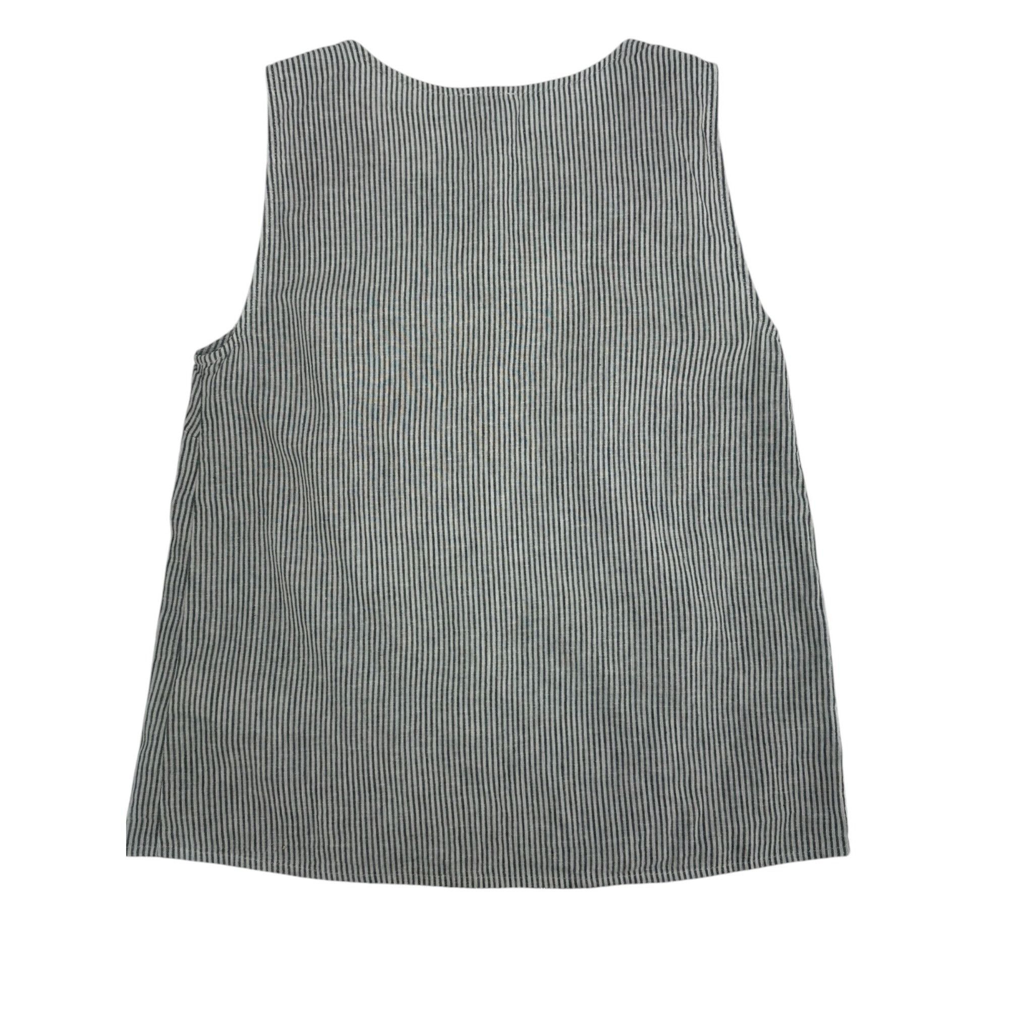 J.Crew J.Crew Coastal Chic Striped Tank Top XXS Linen Cotton Button Size XXS / US 00 / IT 34 - 5 Thumbnail