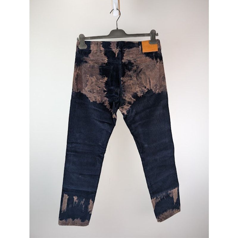 Gucci o1rshd1 Bleached Cotton Corduroy Tapered Denim Pants in Blue Size US 33 - 10 Thumbnail
